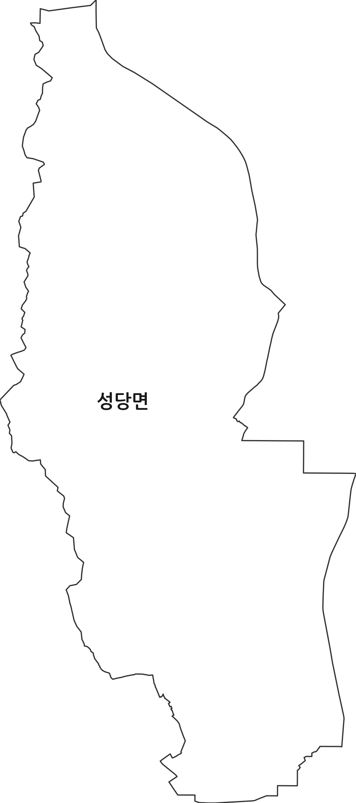 전북특별자치도 익산시 성당면 행정동 행정구역 경계 지도