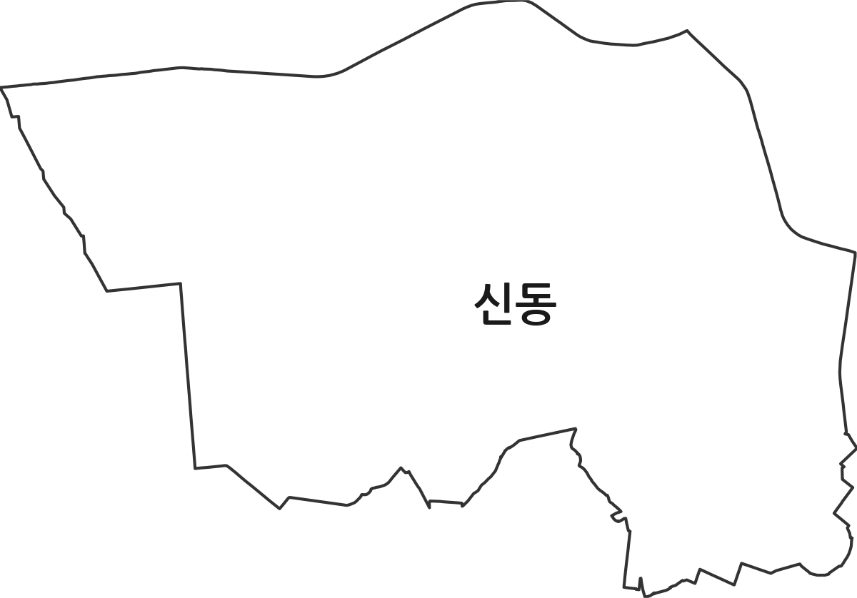 전북특별자치도 익산시 신동 행정동 행정구역 경계 지도