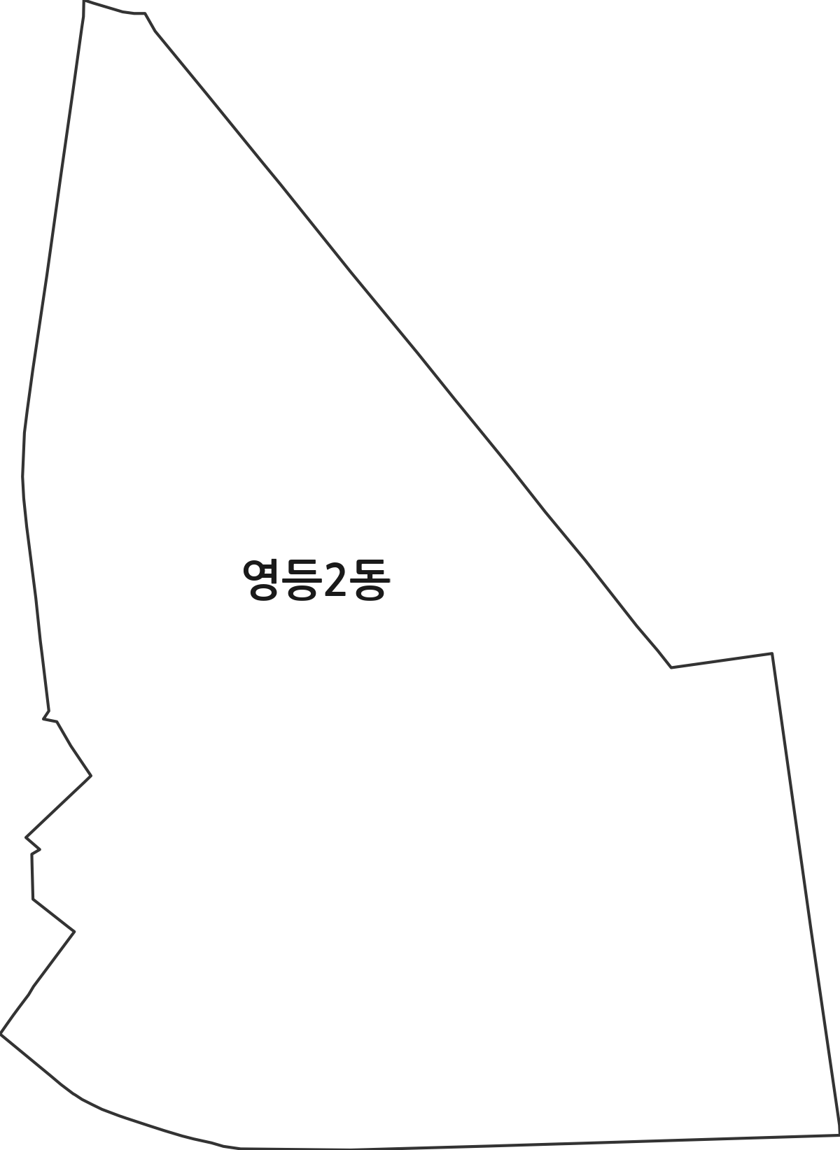 전북특별자치도 익산시 영등2동 행정동 행정구역 경계 지도