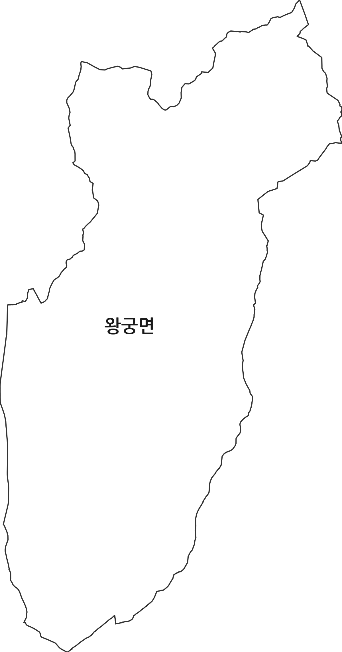 전북특별자치도 익산시 왕궁면 행정동 행정구역 경계 지도