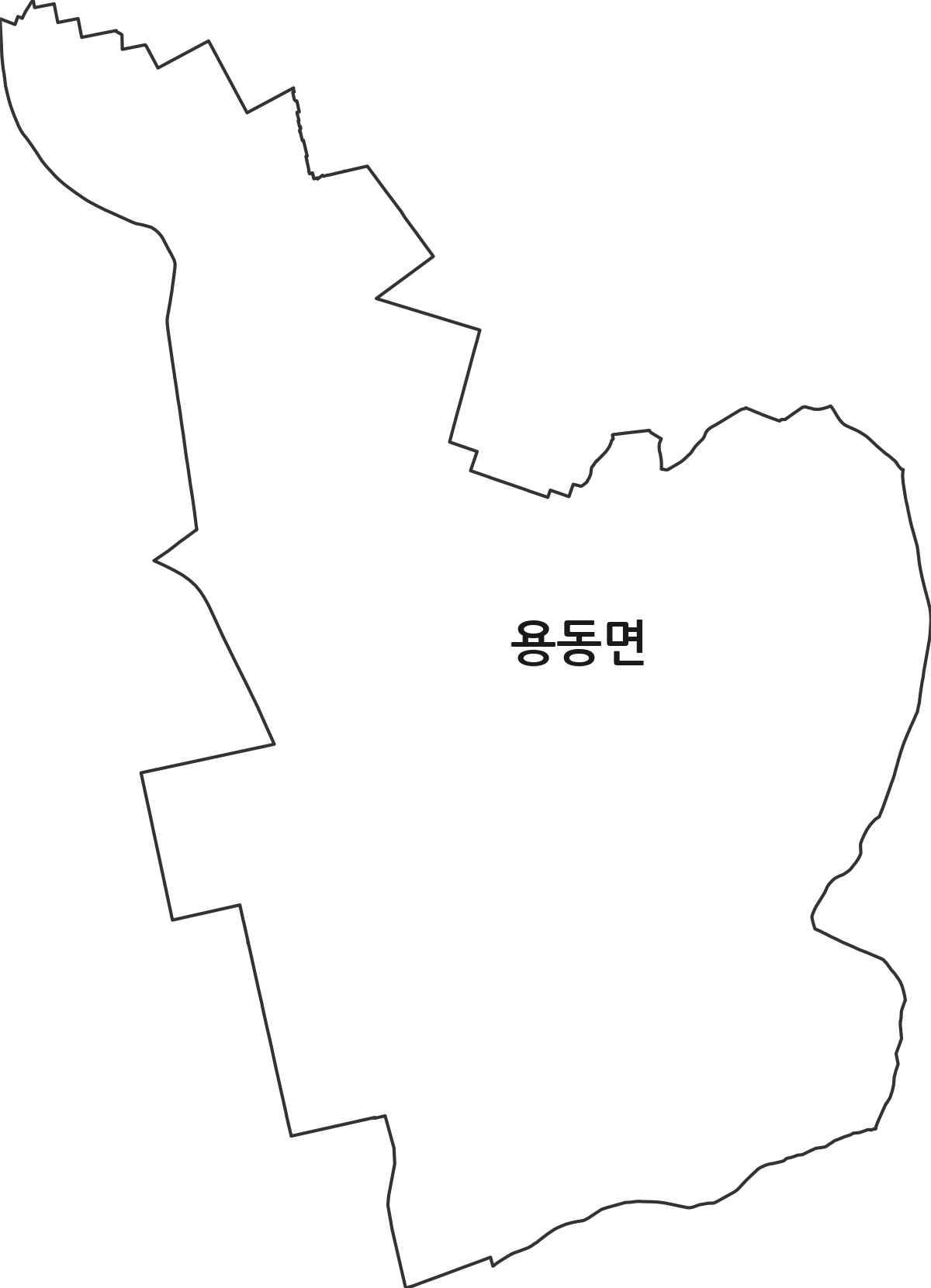 전북특별자치도 익산시 용동면 행정동 행정구역 경계 지도