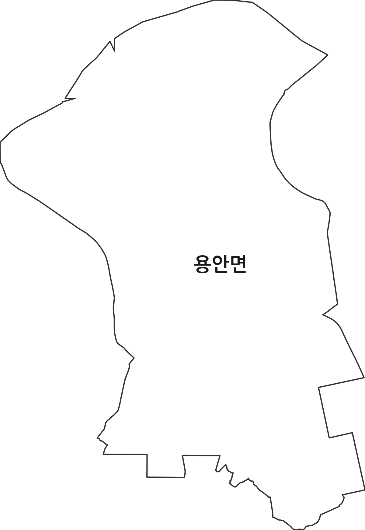 전북특별자치도 익산시 용안면 행정동 행정구역 경계 지도