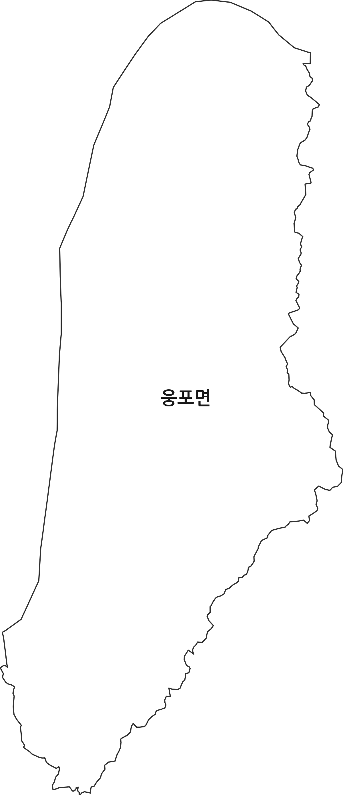 전북특별자치도 익산시 웅포면 행정동 행정구역 경계 지도