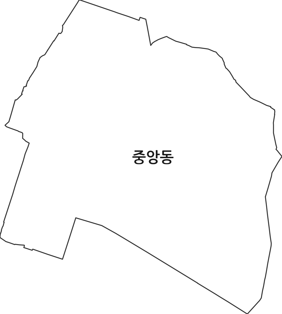 전북특별자치도 익산시 중앙동 행정동 행정구역 경계 지도