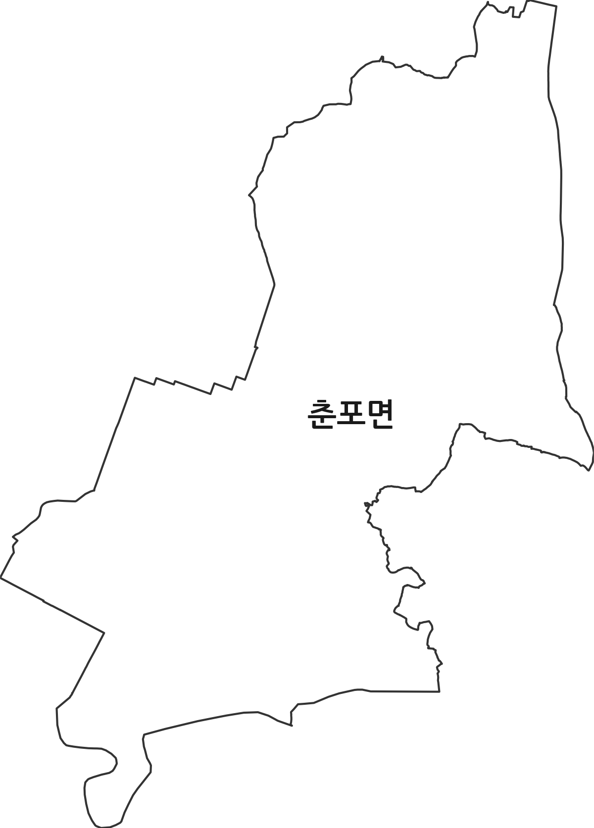 전북특별자치도 익산시 춘포면 행정동 행정구역 경계 지도