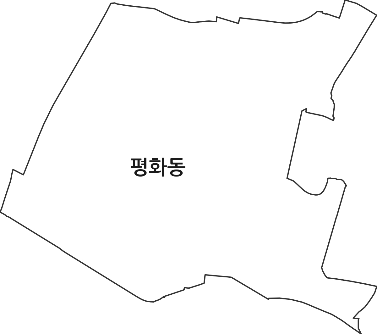 전북특별자치도 익산시 평화동 행정동 행정구역 경계 지도
