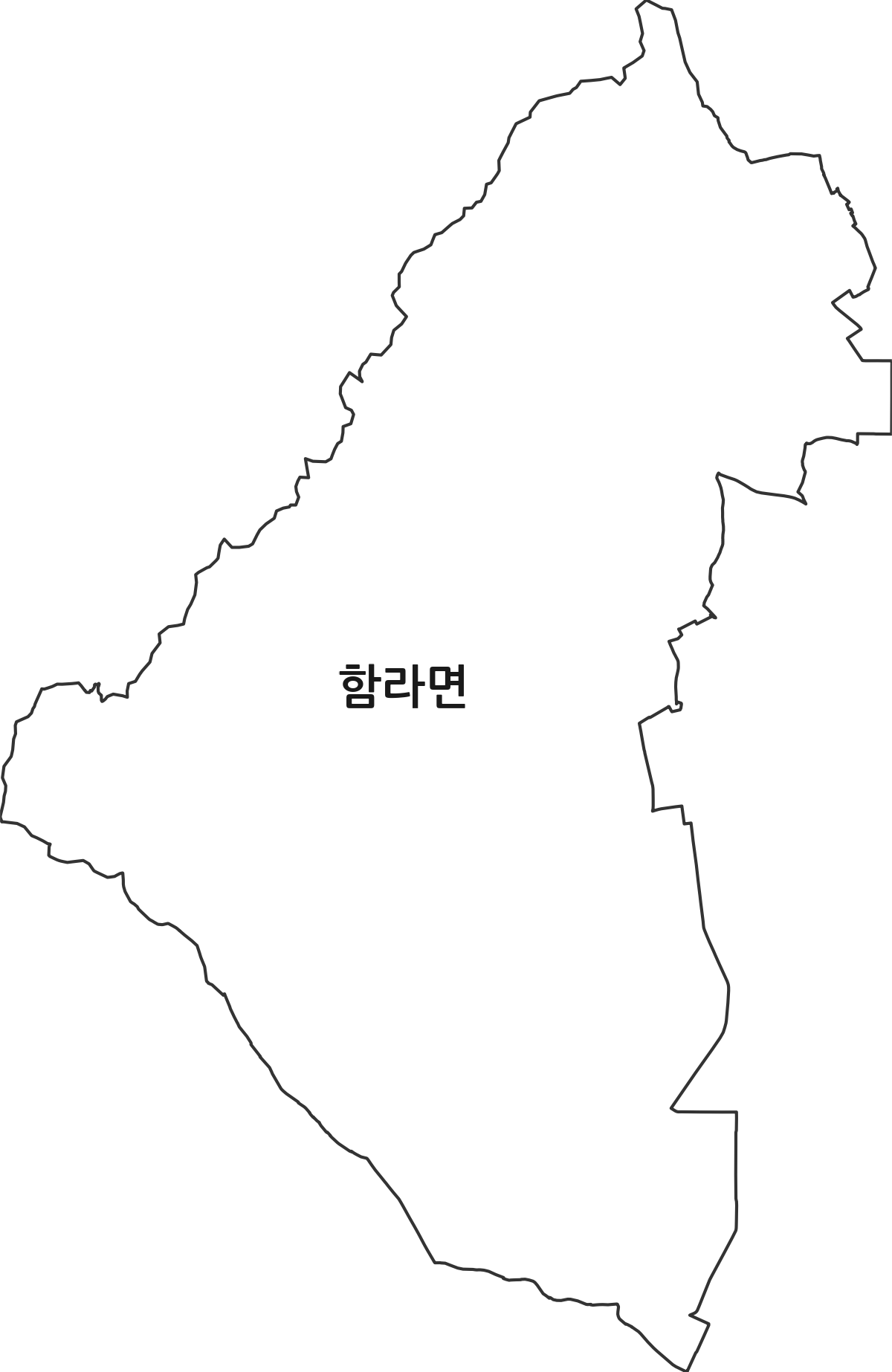 전북특별자치도 익산시 함라면 행정동 행정구역 경계 지도
