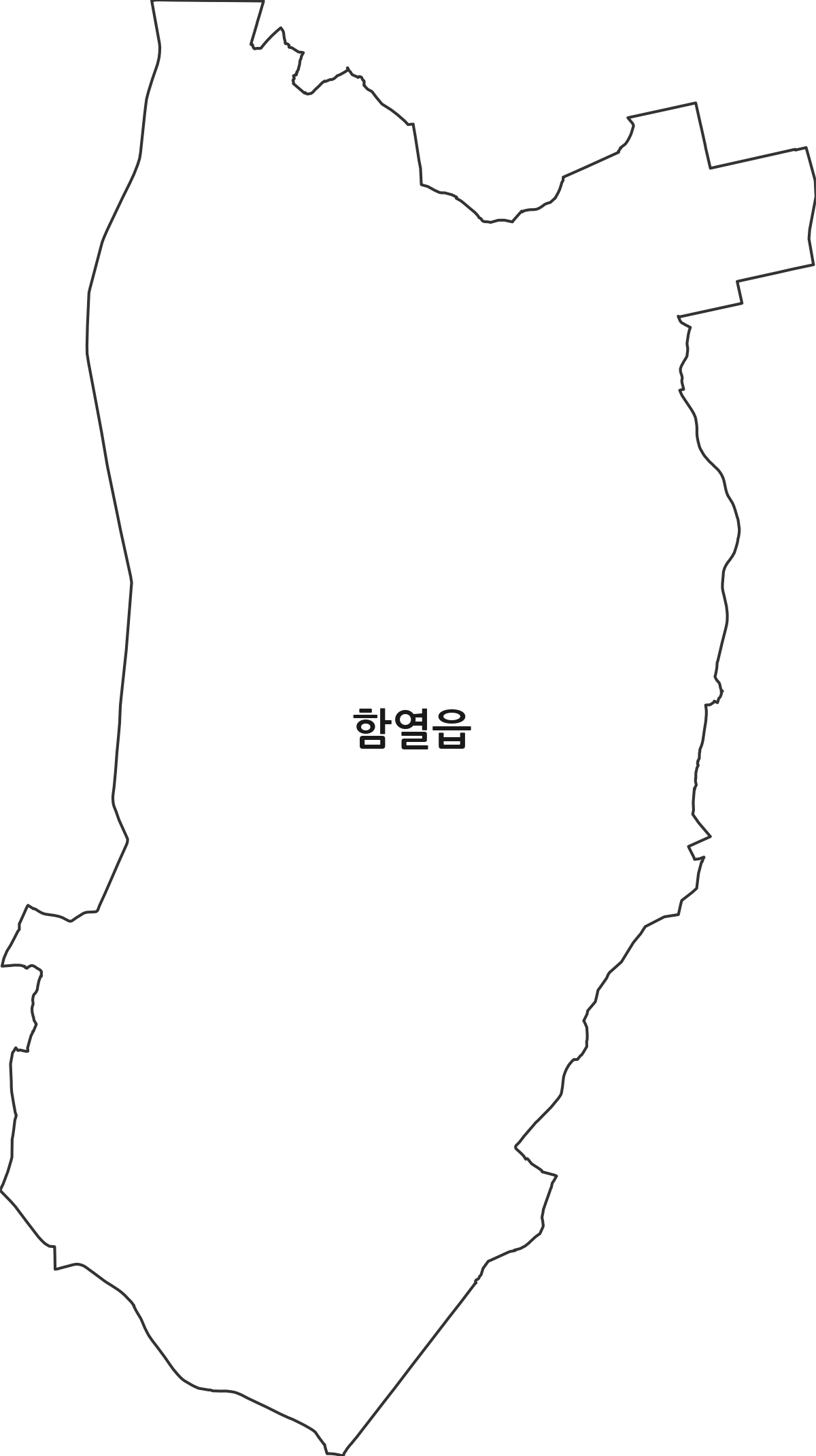 전북특별자치도 익산시 함열읍 행정동 행정구역 경계 지도