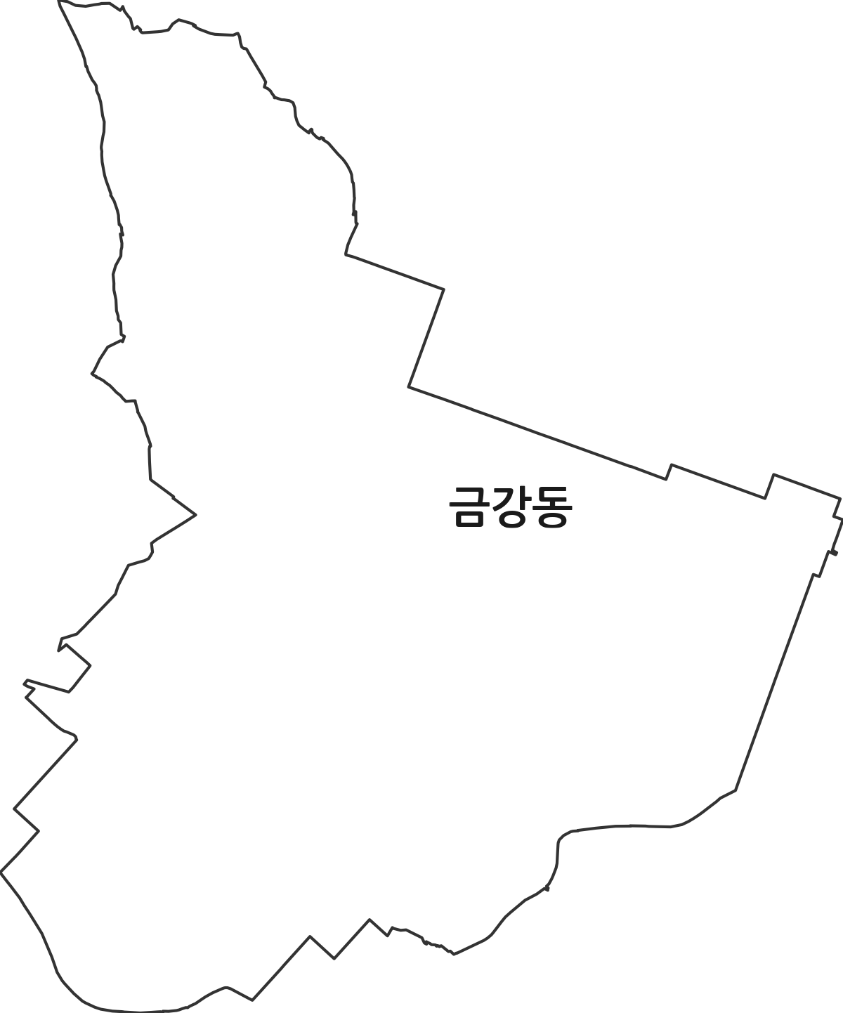전북특별자치도 익산시 금강동 법정동 행정구역 경계 지도
