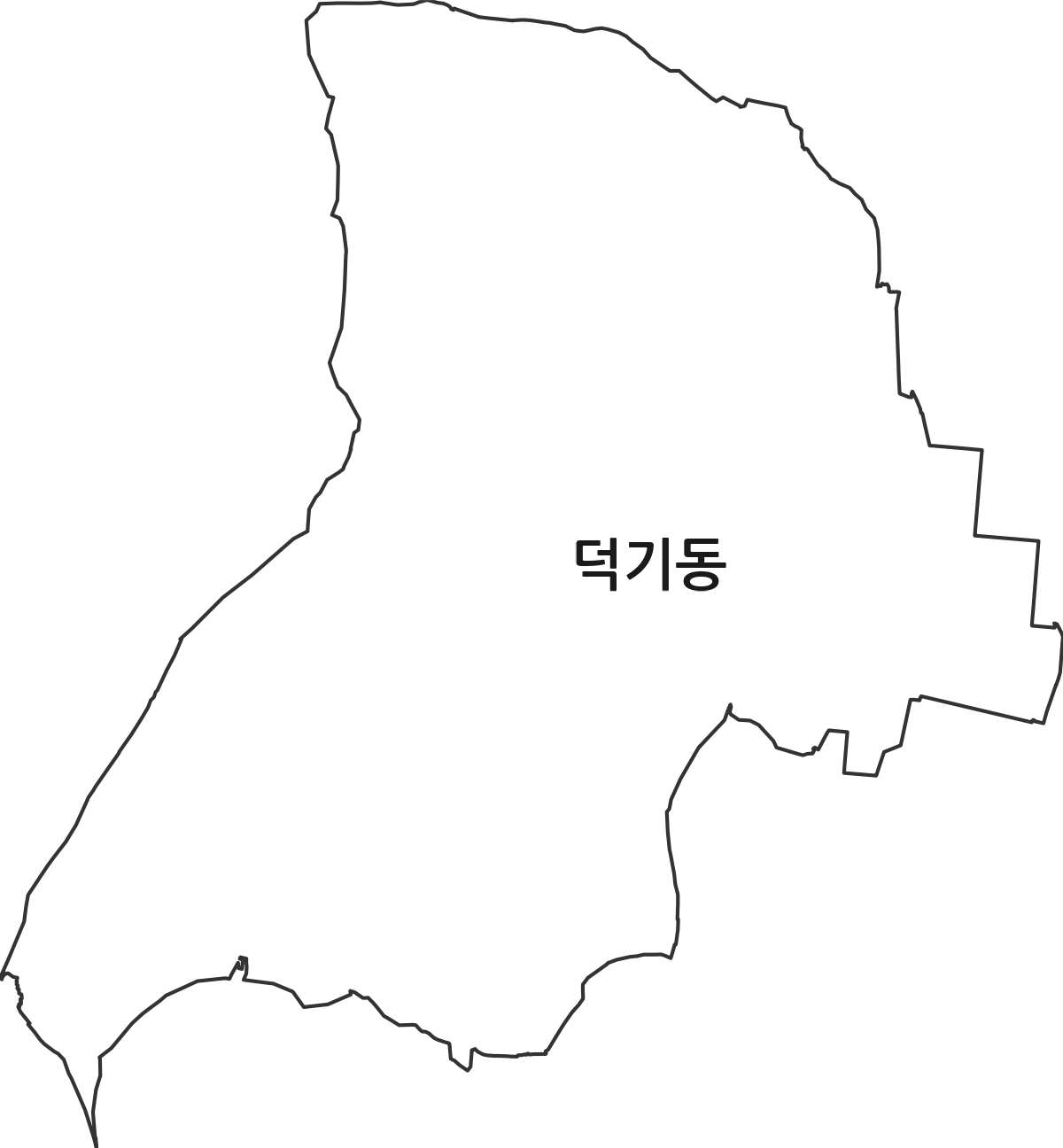 전북특별자치도 익산시 덕기동 법정동 행정구역 경계 지도