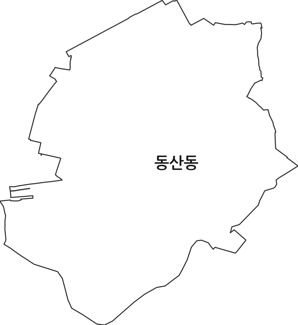 전북특별자치도 익산시 동산동 법정동 행정구역 경계 지도