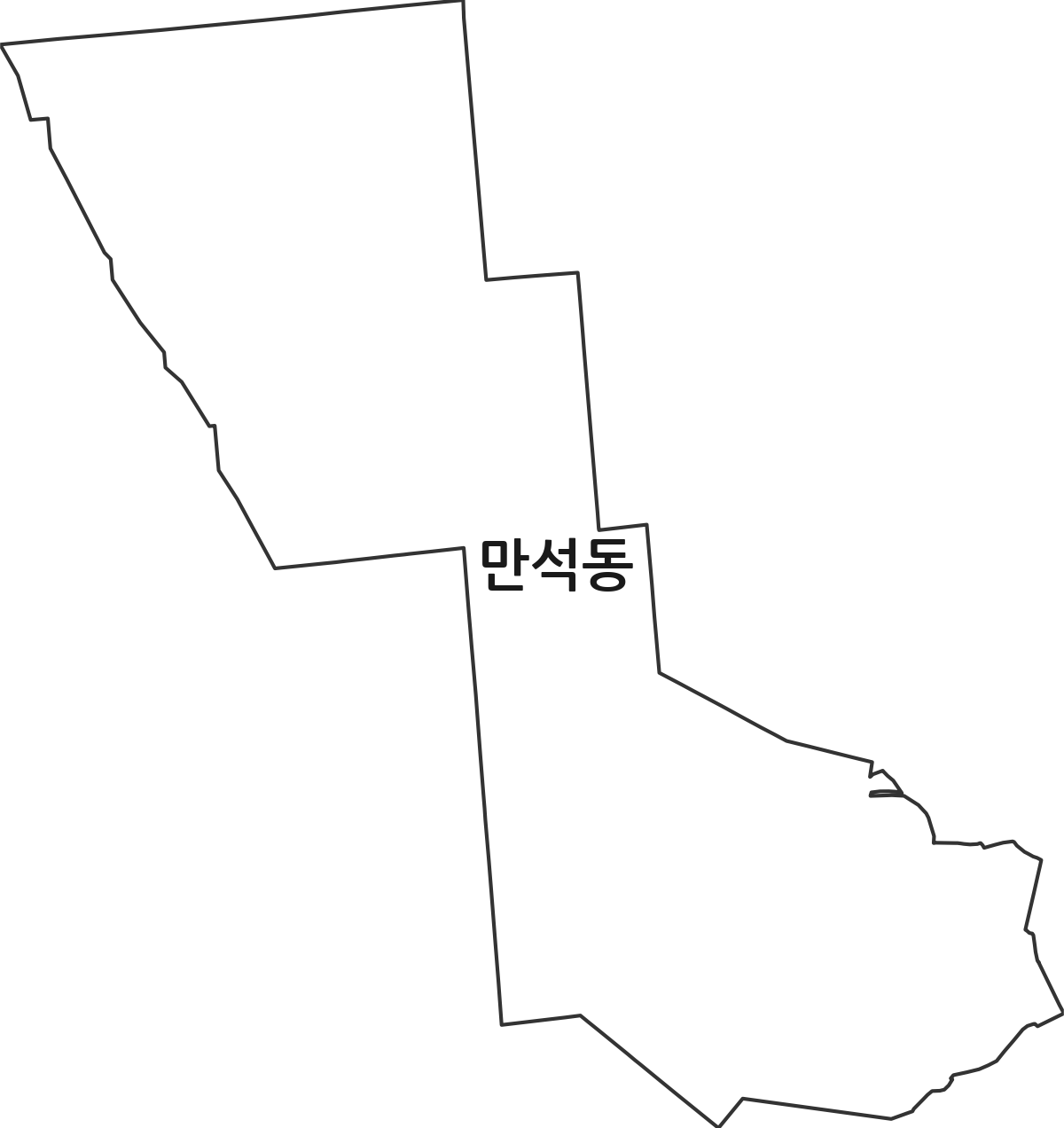 전북특별자치도 익산시 만석동 법정동 행정구역 경계 지도