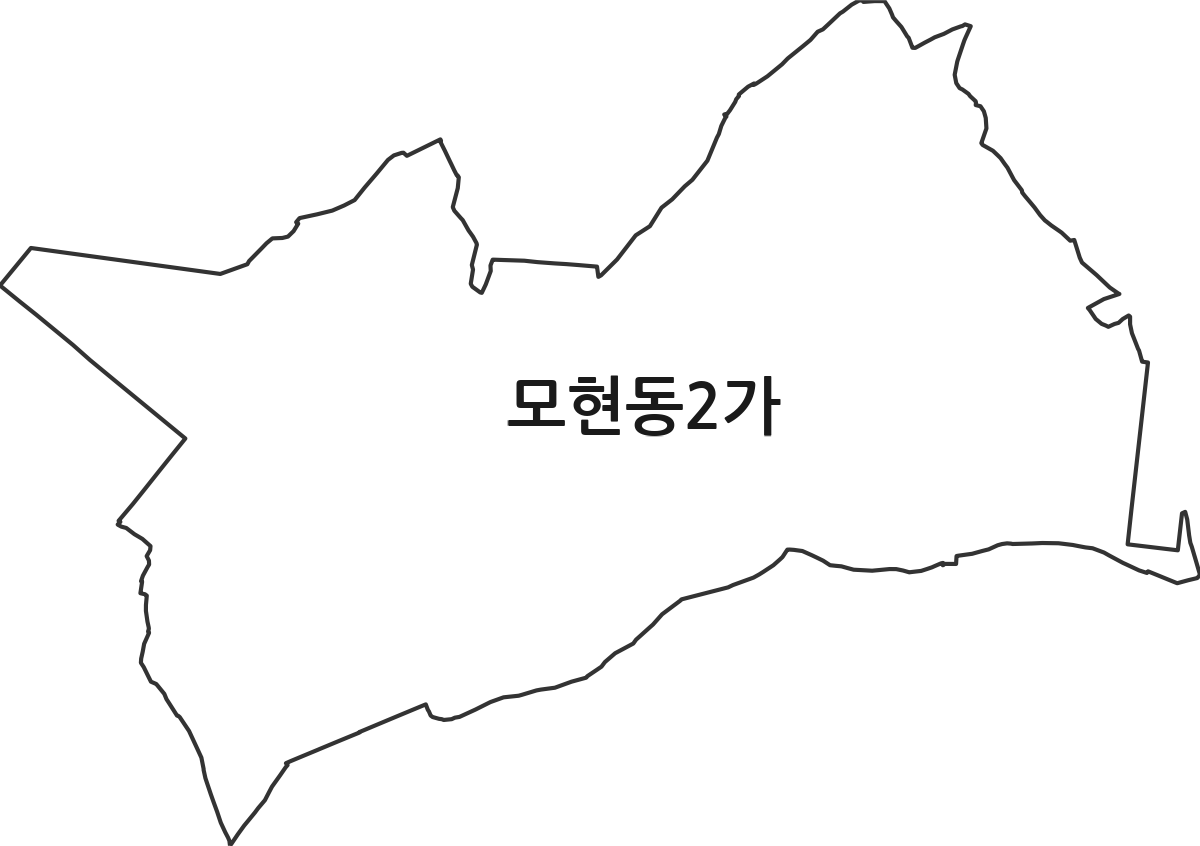전북특별자치도 익산시 모현동2가 법정동 행정구역 경계 지도