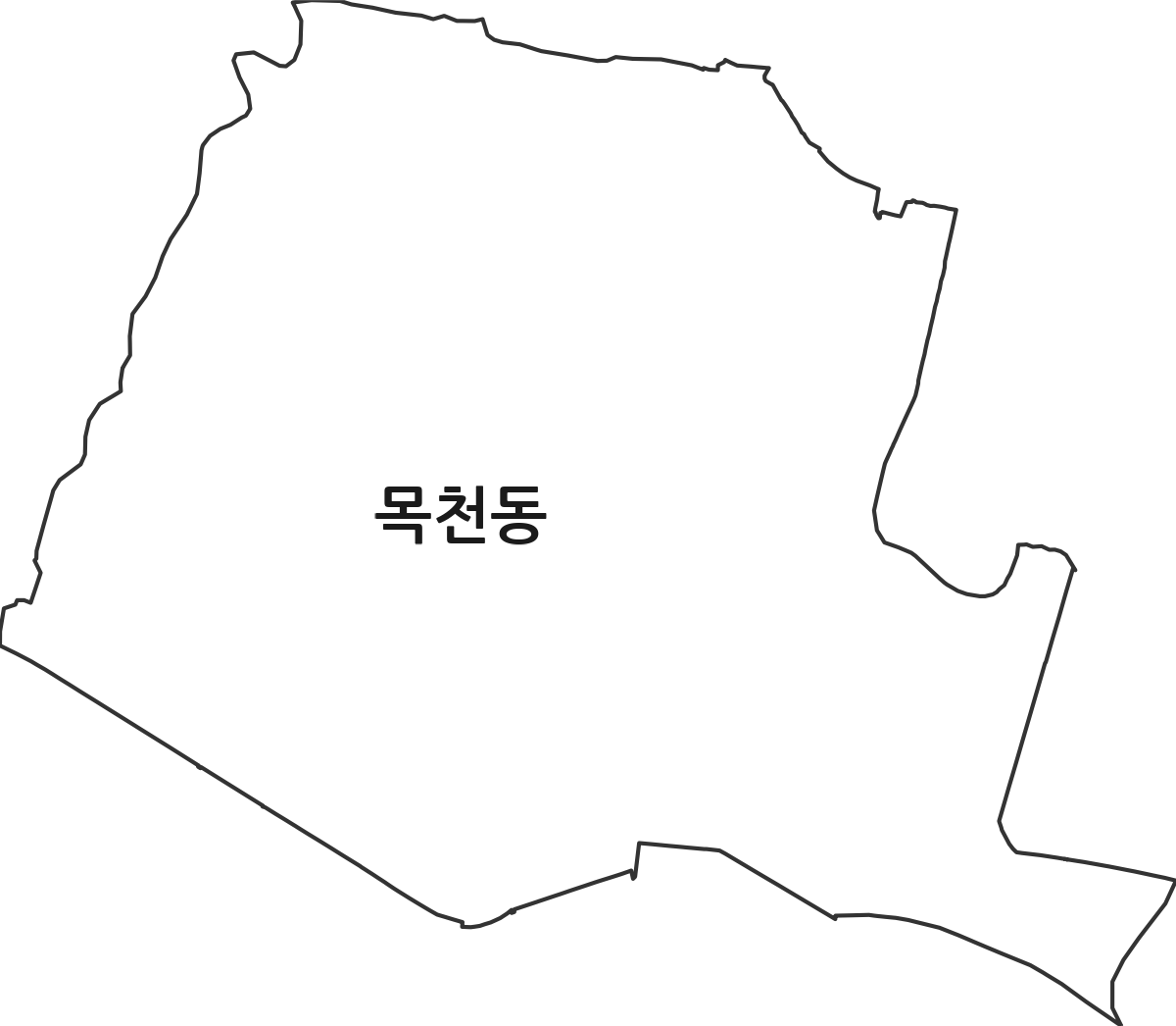 전북특별자치도 익산시 목천동 법정동 행정구역 경계 지도