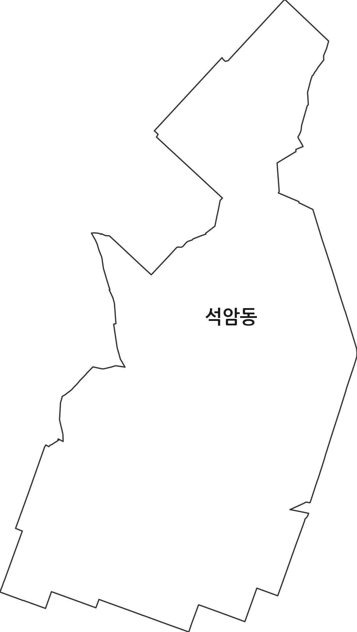 전북특별자치도 익산시 석암동 법정동 행정구역 경계 지도