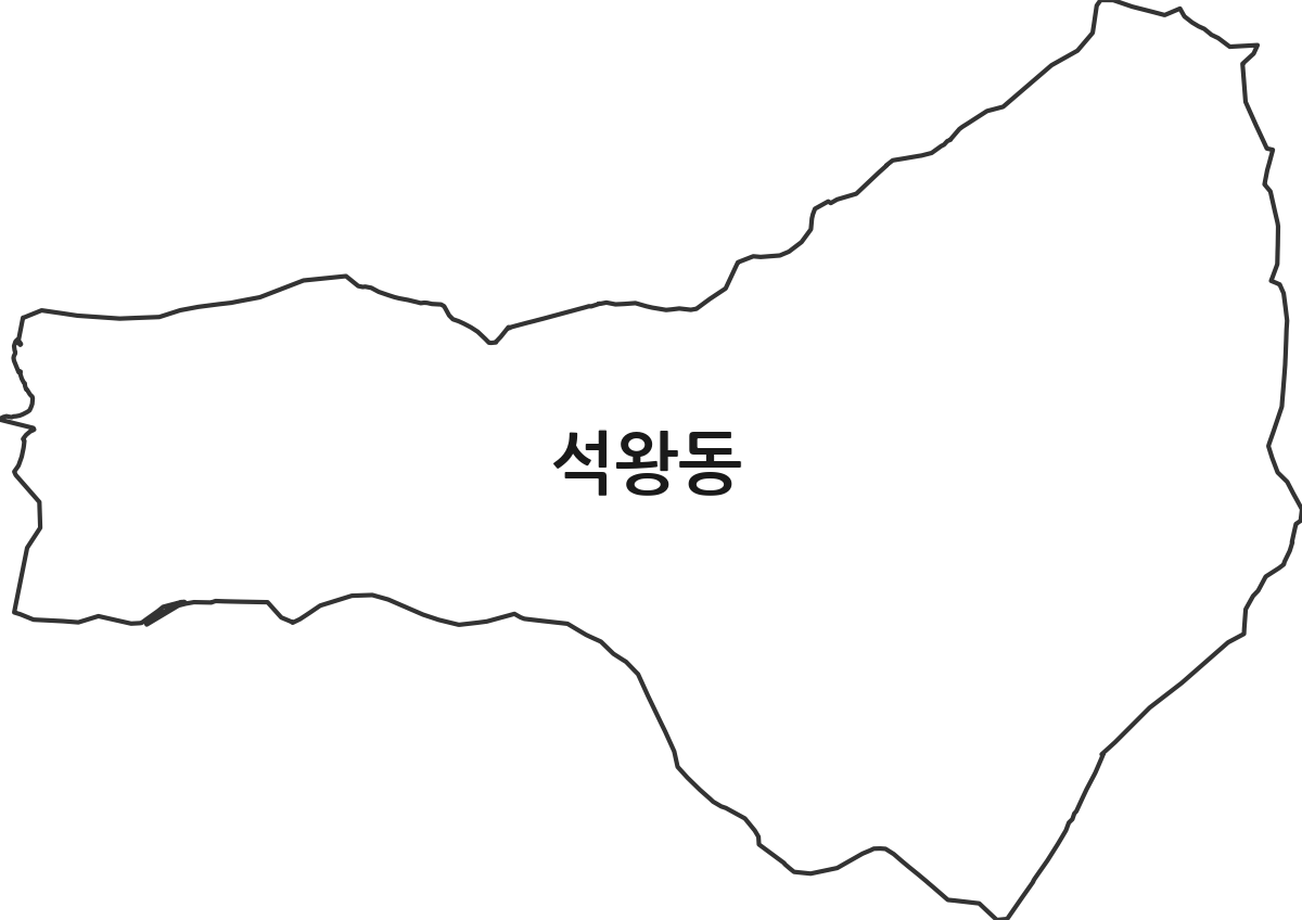 전북특별자치도 익산시 석왕동 법정동 행정구역 경계 지도