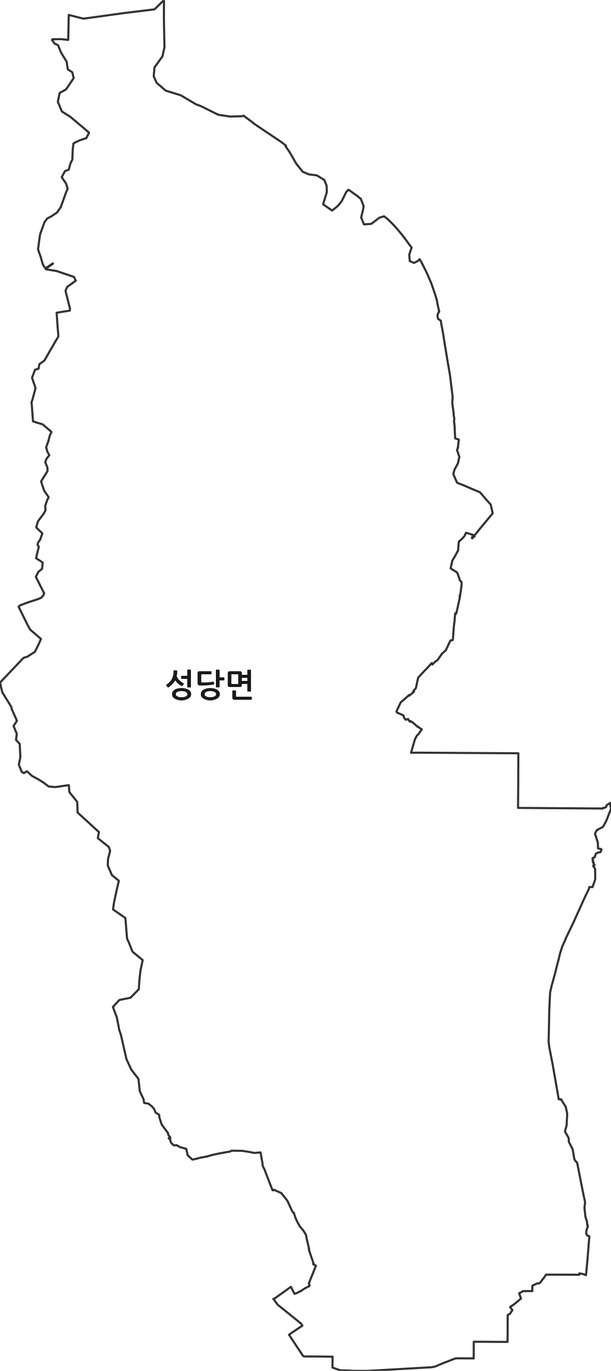 전북특별자치도 익산시 성당면 법정동 행정구역 경계 지도