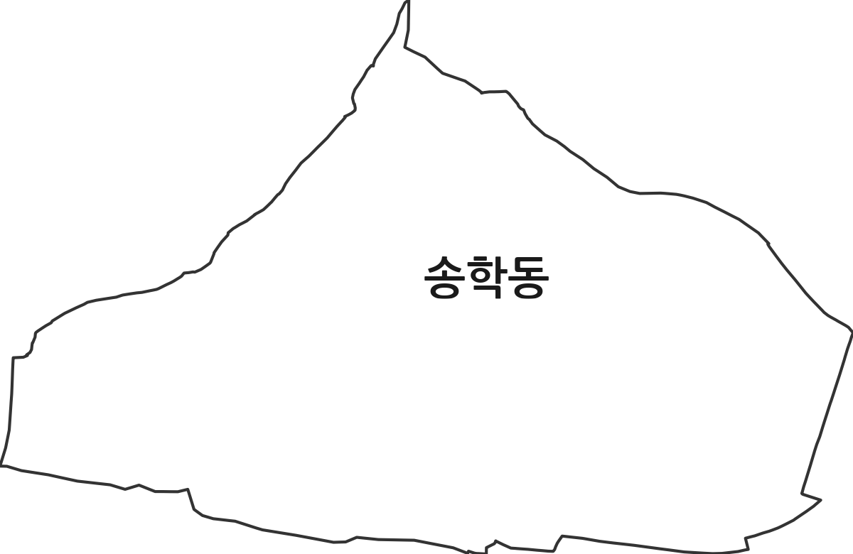 전북특별자치도 익산시 송학동 법정동 행정구역 경계 지도