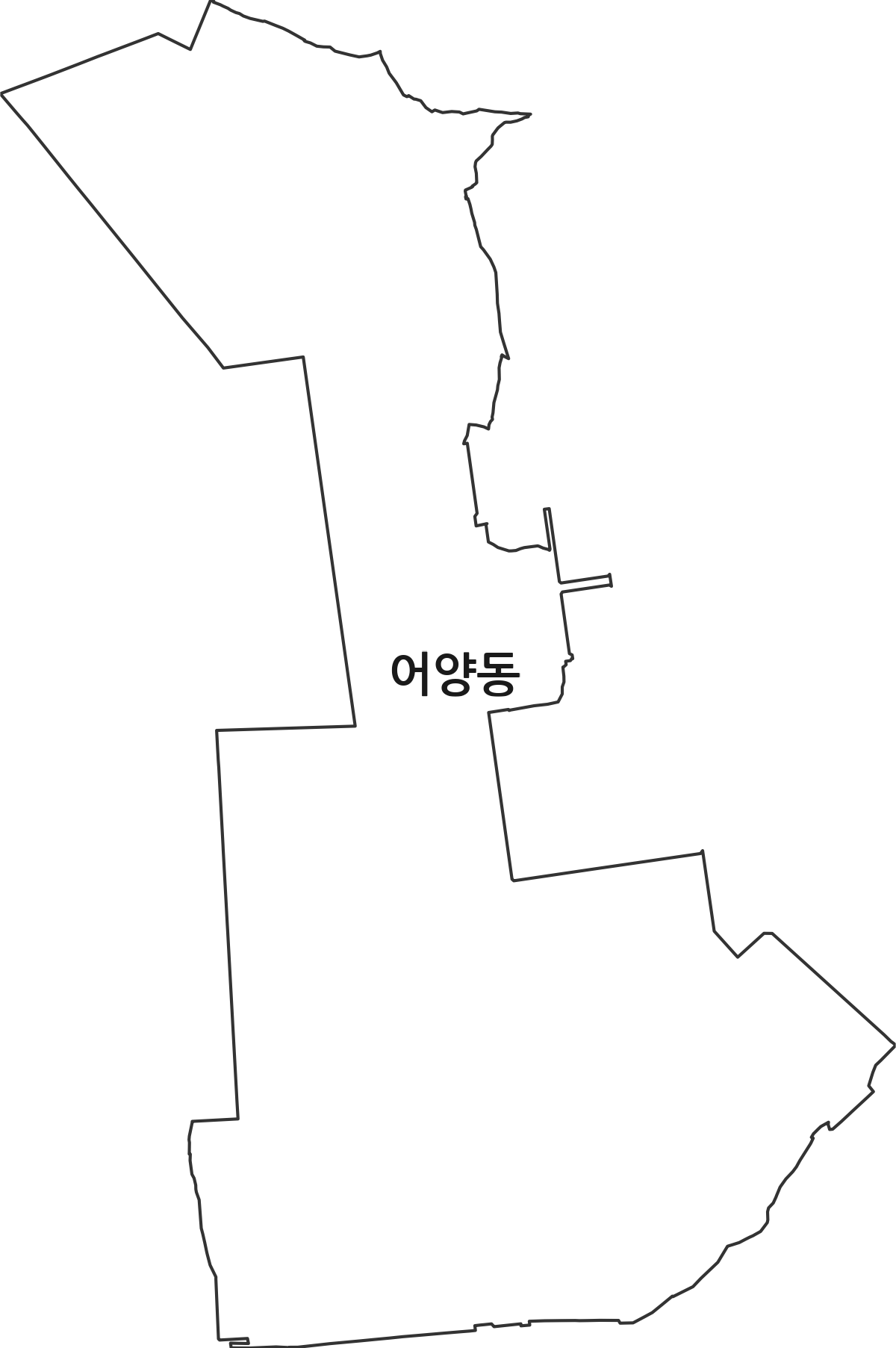 전북특별자치도 익산시 어양동 법정동 행정구역 경계 지도