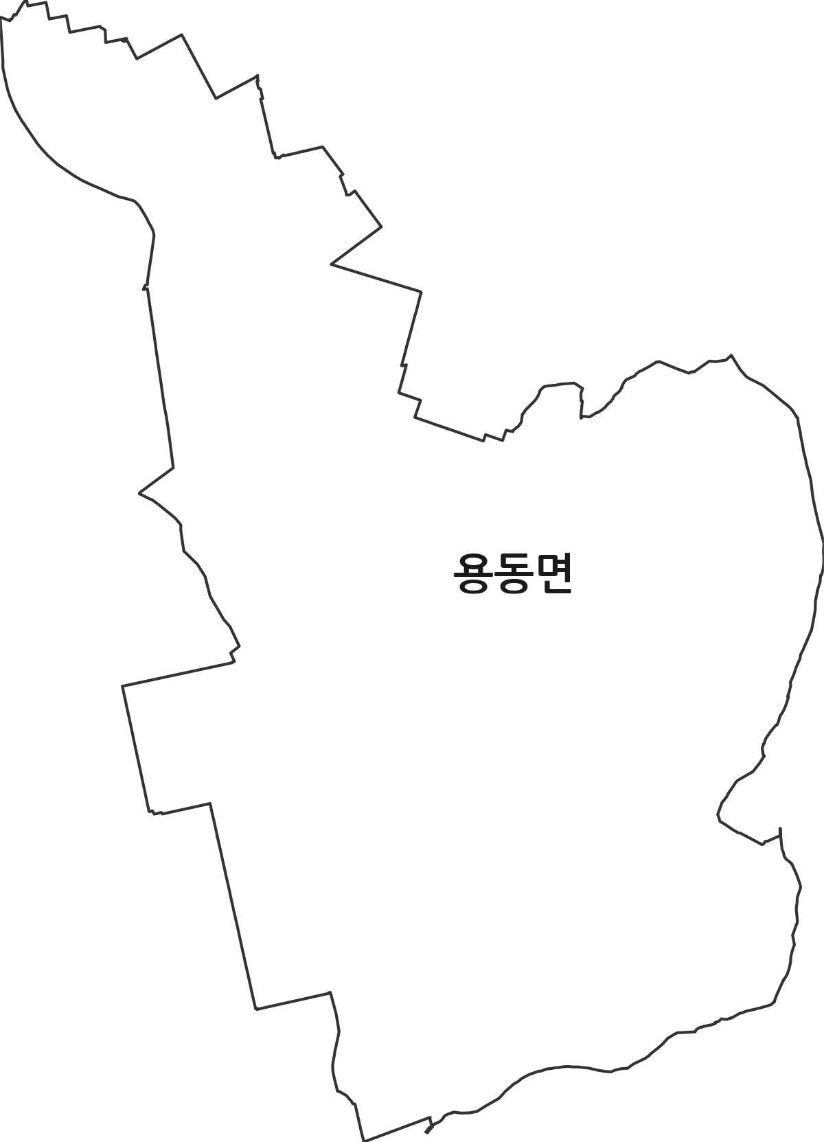 전북특별자치도 익산시 용동면 법정동 행정구역 경계 지도