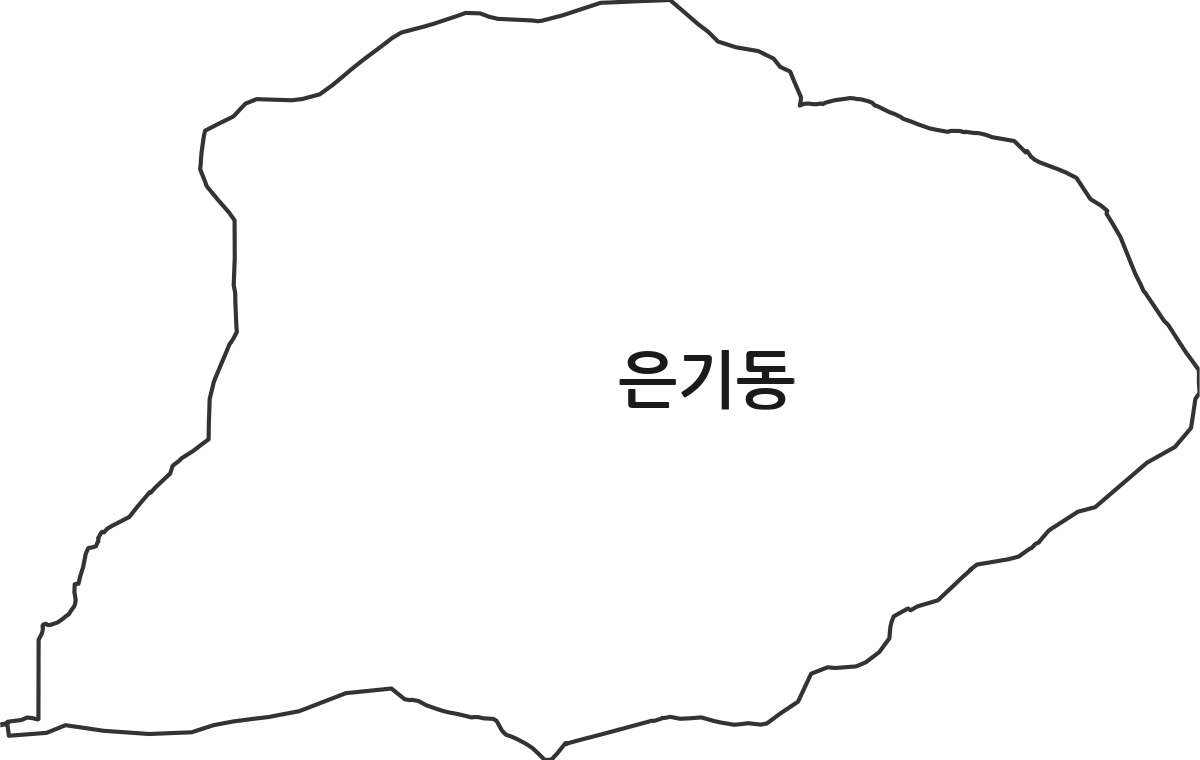 전북특별자치도 익산시 은기동 법정동 행정구역 경계 지도