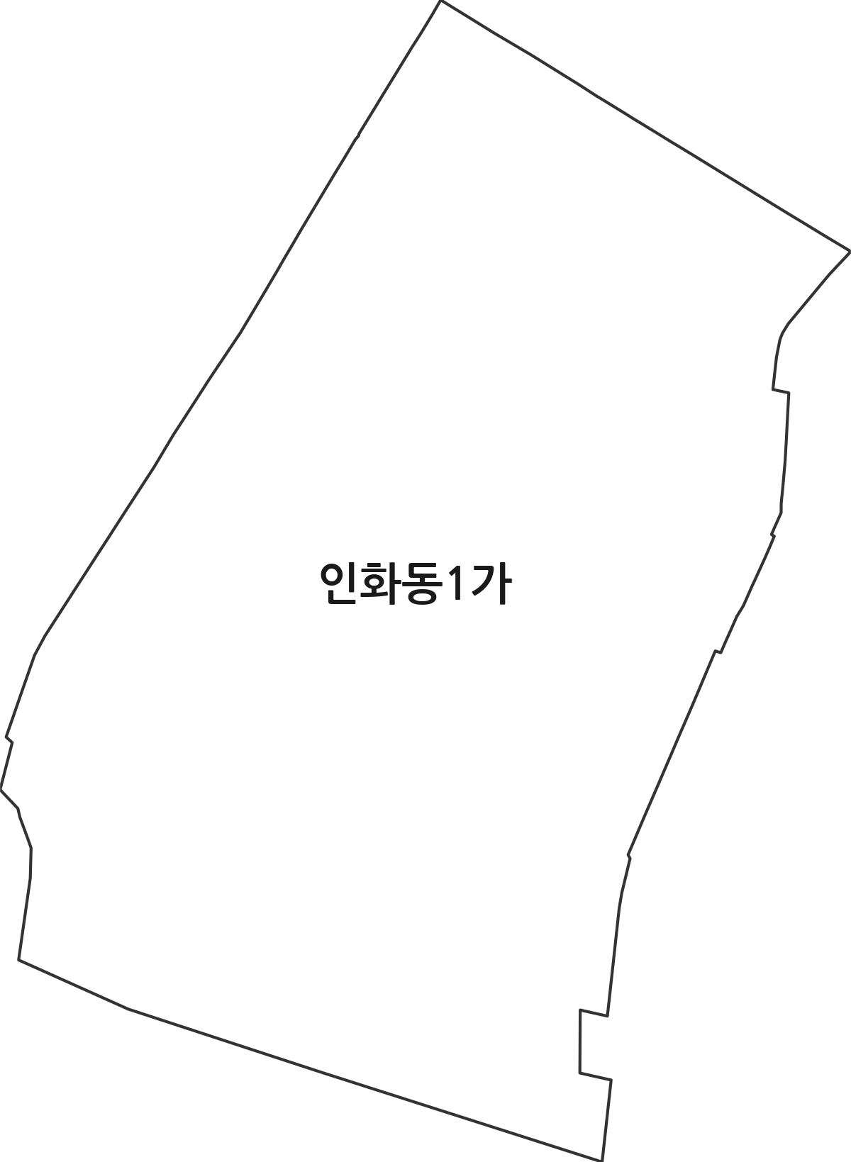 전북특별자치도 익산시 인화동1가 법정동 행정구역 경계 지도