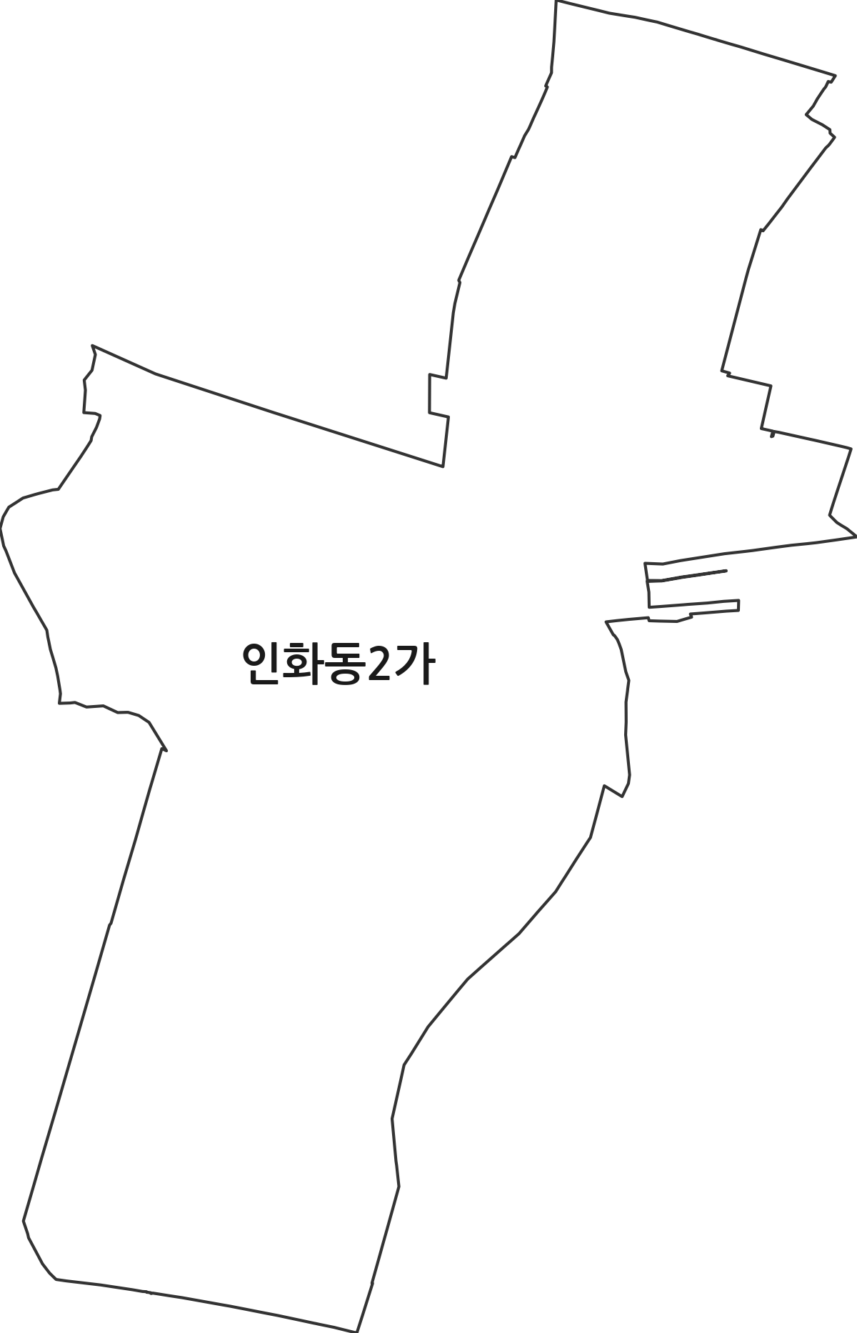 전북특별자치도 익산시 인화동2가 법정동 행정구역 경계 지도