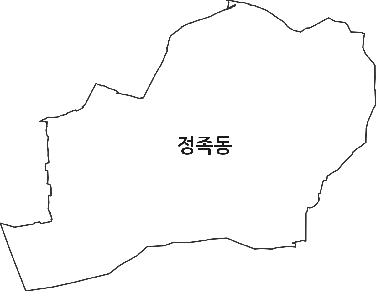 전북특별자치도 익산시 정족동 법정동 행정구역 경계 지도