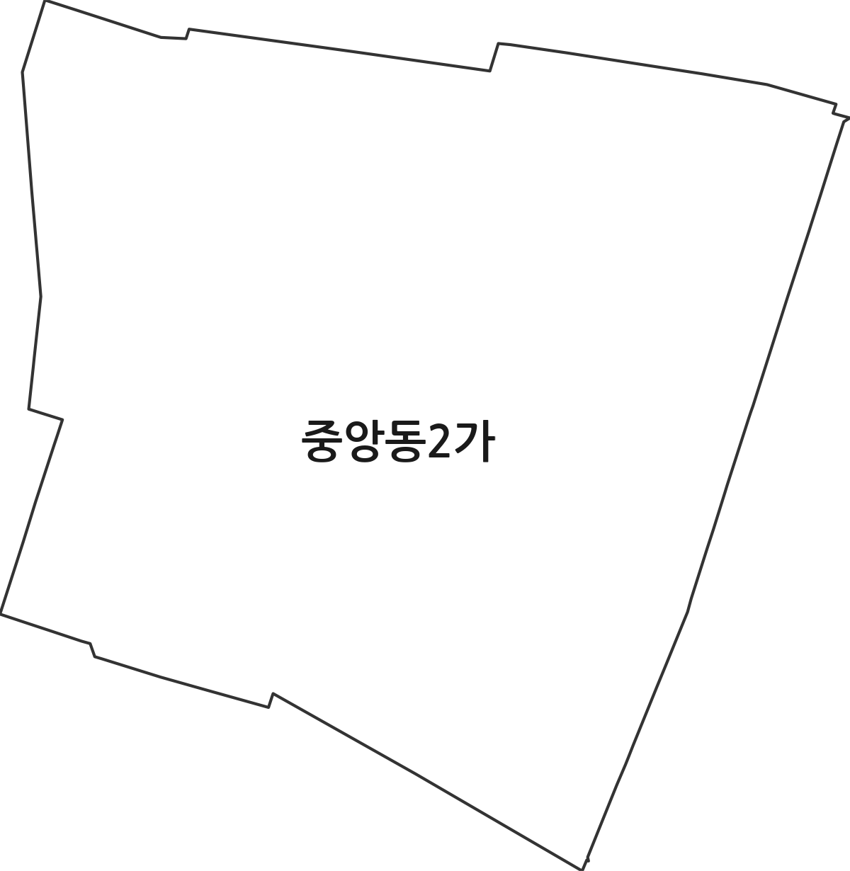 전북특별자치도 익산시 중앙동2가 법정동 행정구역 경계 지도