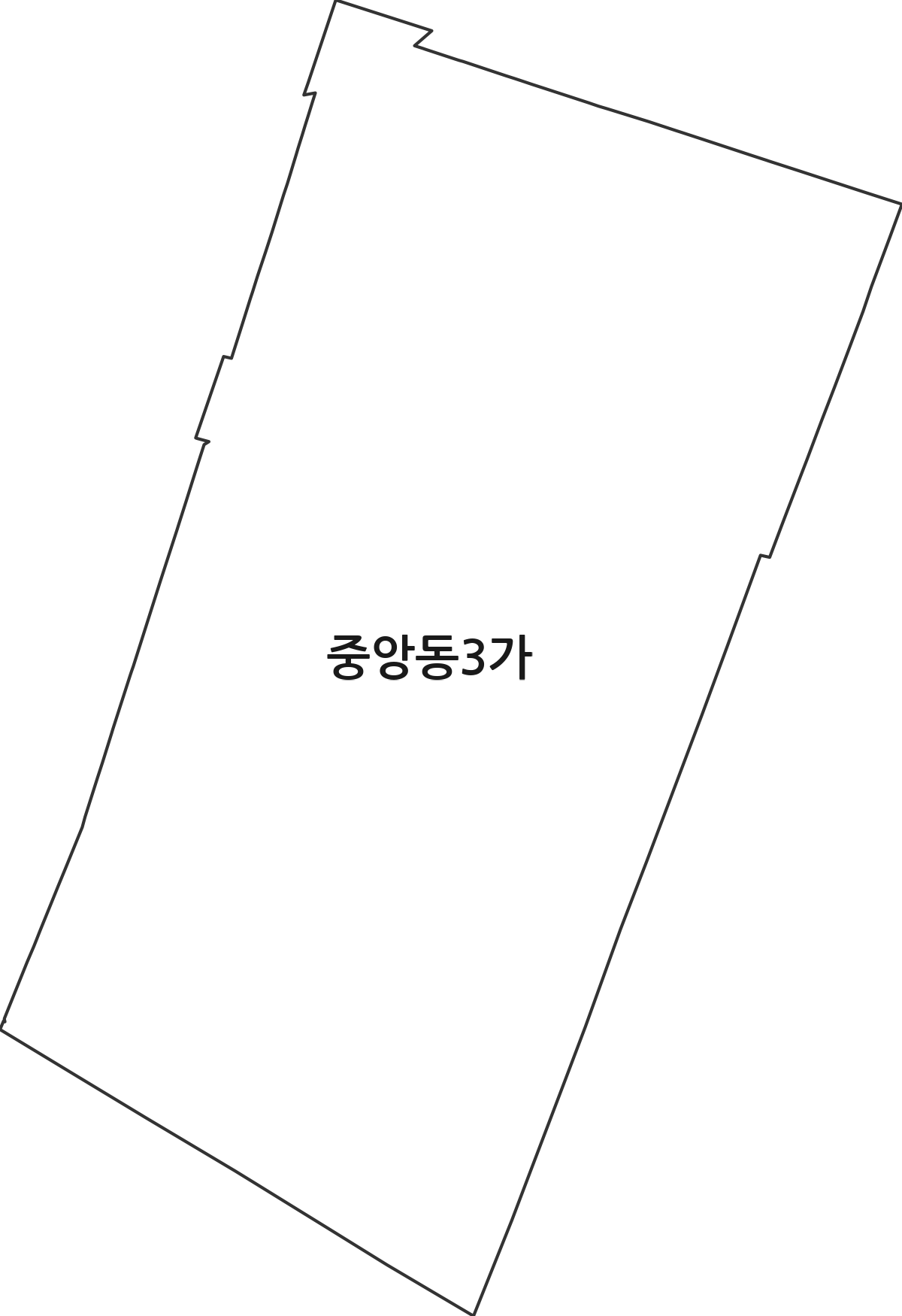 전북특별자치도 익산시 중앙동3가 법정동 행정구역 경계 지도