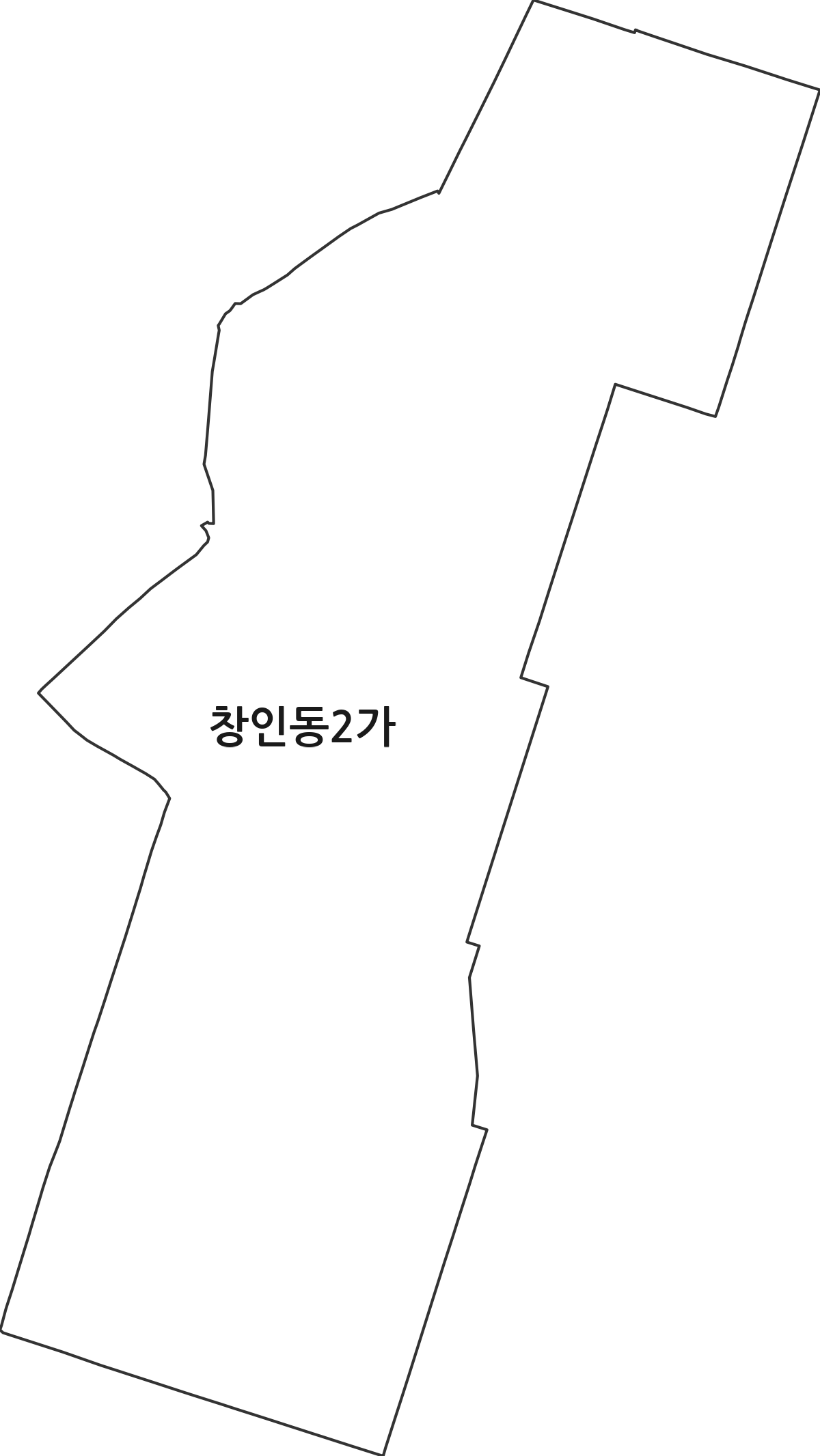 전북특별자치도 익산시 창인동2가 법정동 행정구역 경계 지도