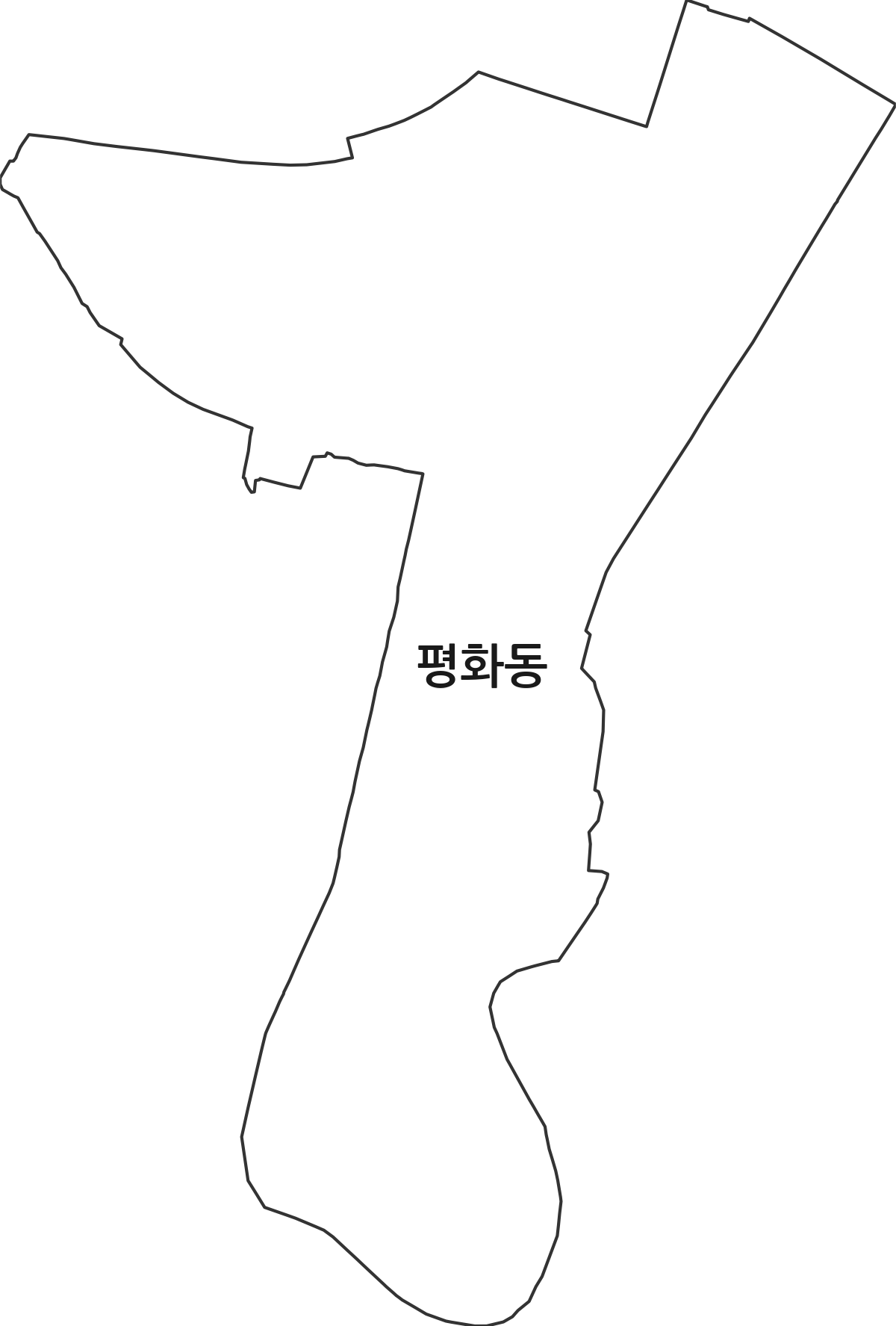 전북특별자치도 익산시 평화동 법정동 행정구역 경계 지도