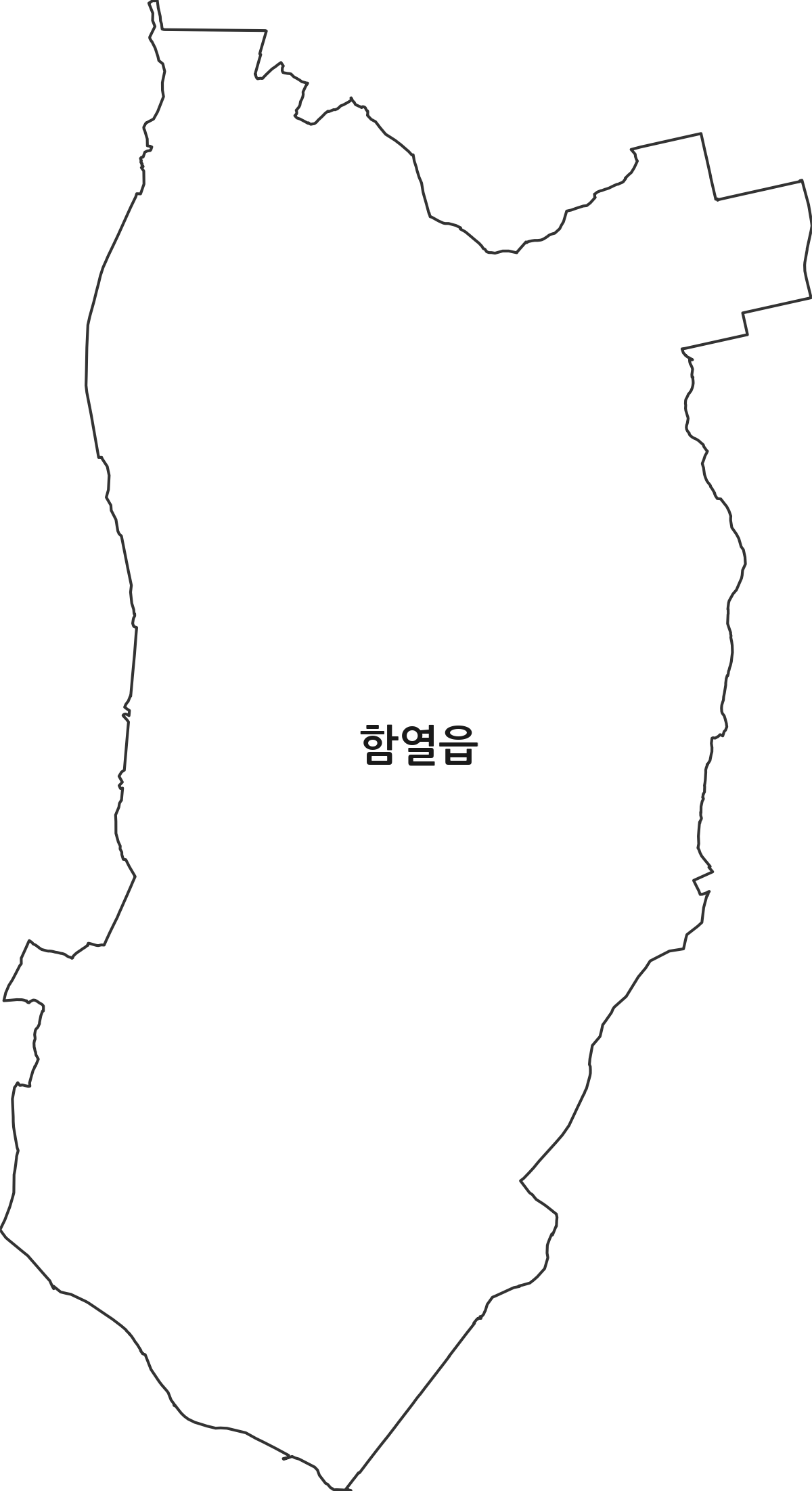 전북특별자치도 익산시 함열읍 법정동 행정구역 경계 지도