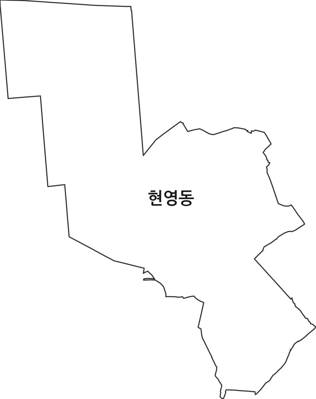 전북특별자치도 익산시 현영동 법정동 행정구역 경계 지도
