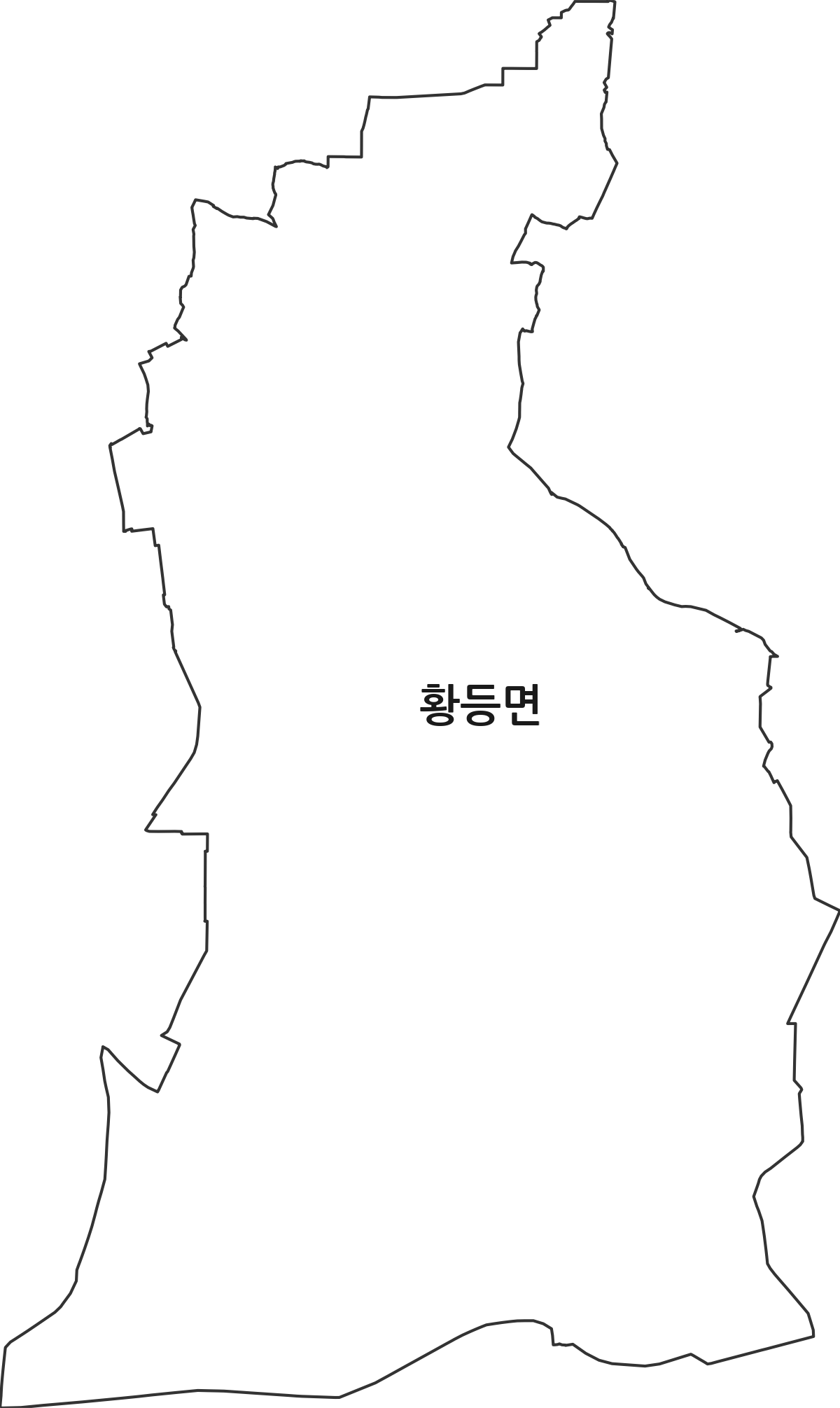 전북특별자치도 익산시 황등면 법정동 행정구역 경계 지도