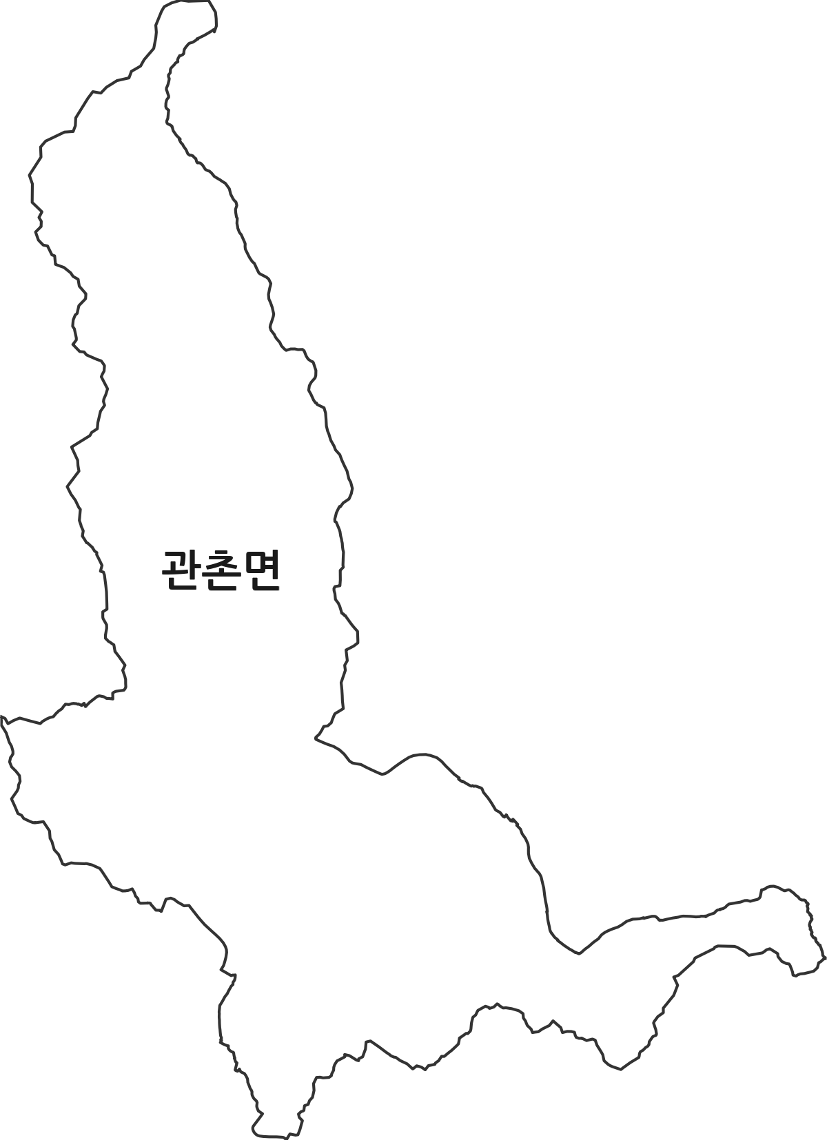 전북특별자치도 임실군 관촌면 행정동 행정구역 경계 지도