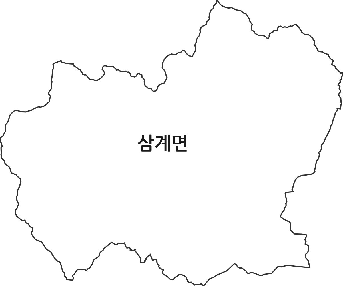 전북특별자치도 임실군 삼계면 행정동 행정구역 경계 지도