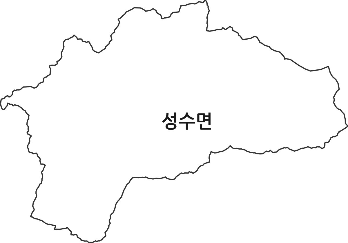전북특별자치도 임실군 성수면 행정동 행정구역 경계 지도