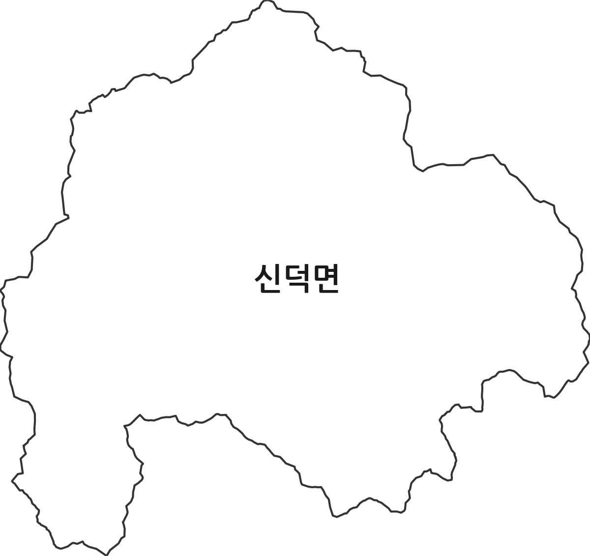 전북특별자치도 임실군 신덕면 행정동 행정구역 경계 지도