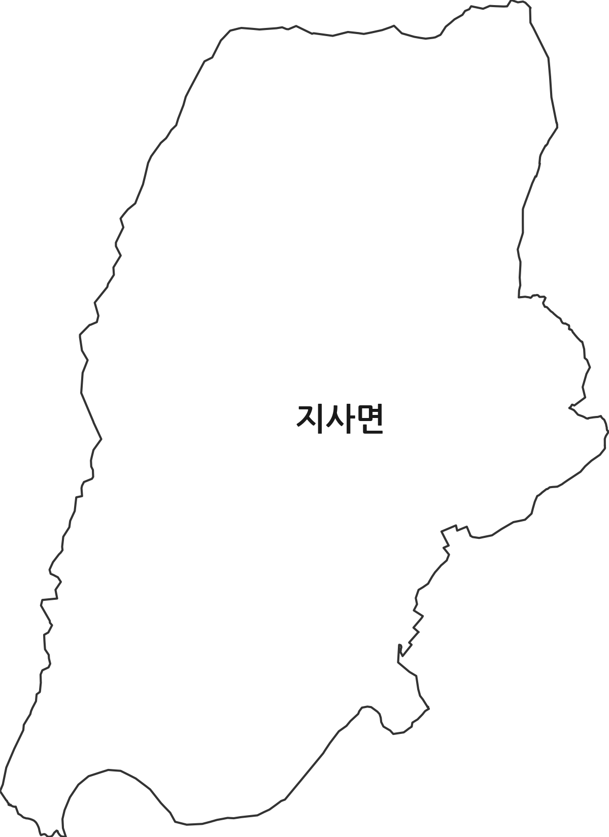 전북특별자치도 임실군 지사면 행정동 행정구역 경계 지도