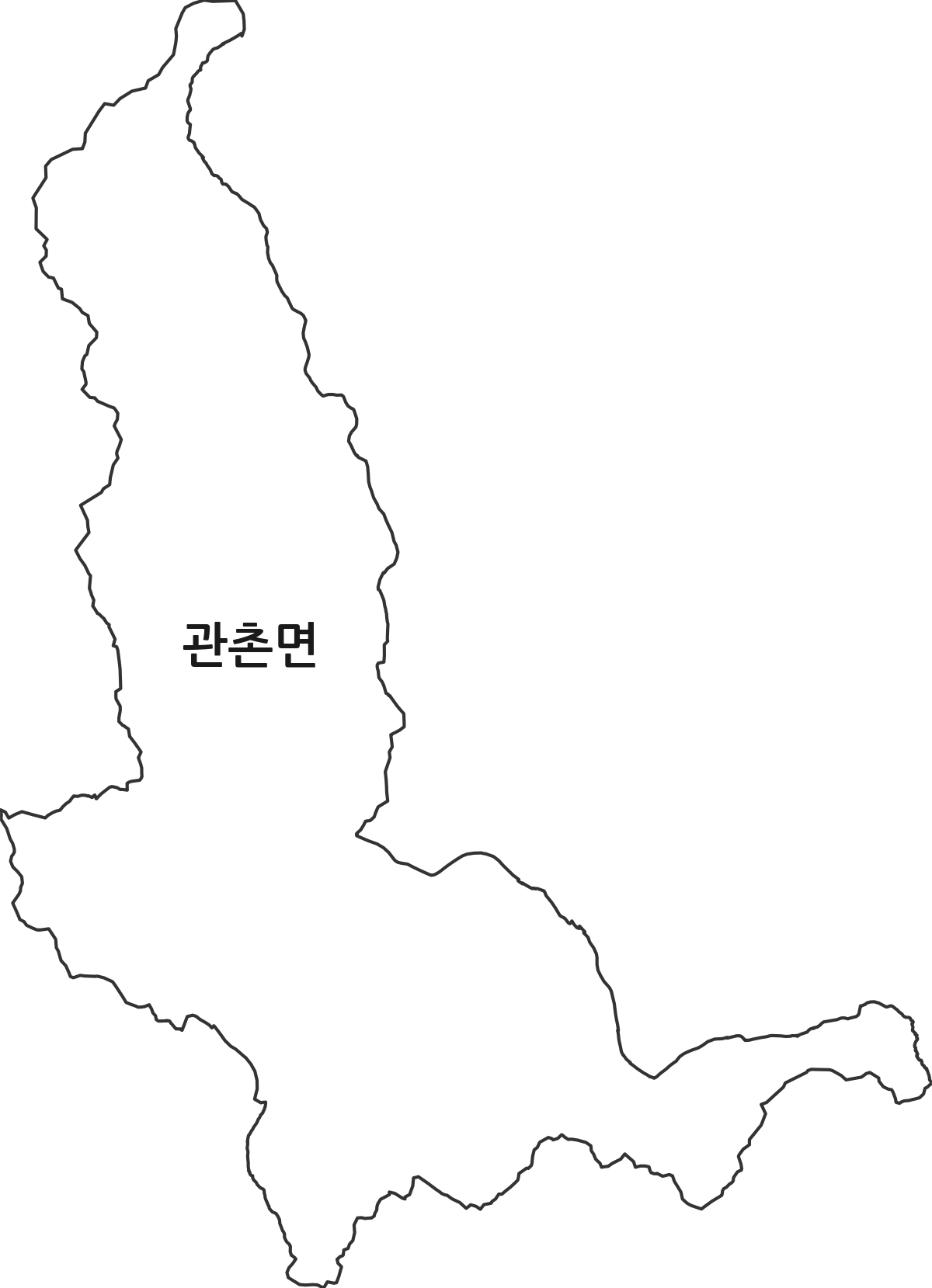 전북특별자치도 임실군 관촌면 법정동 행정구역 경계 지도