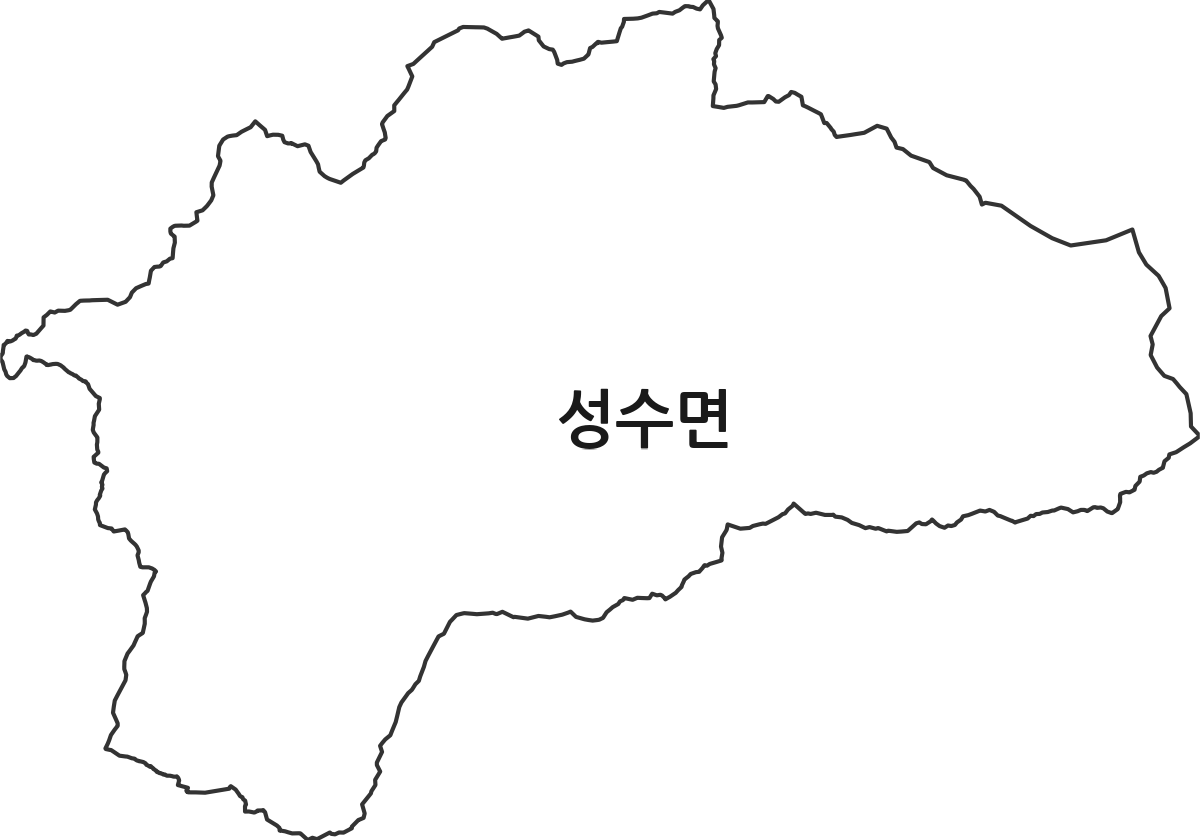 전북특별자치도 임실군 성수면 법정동 행정구역 경계 지도