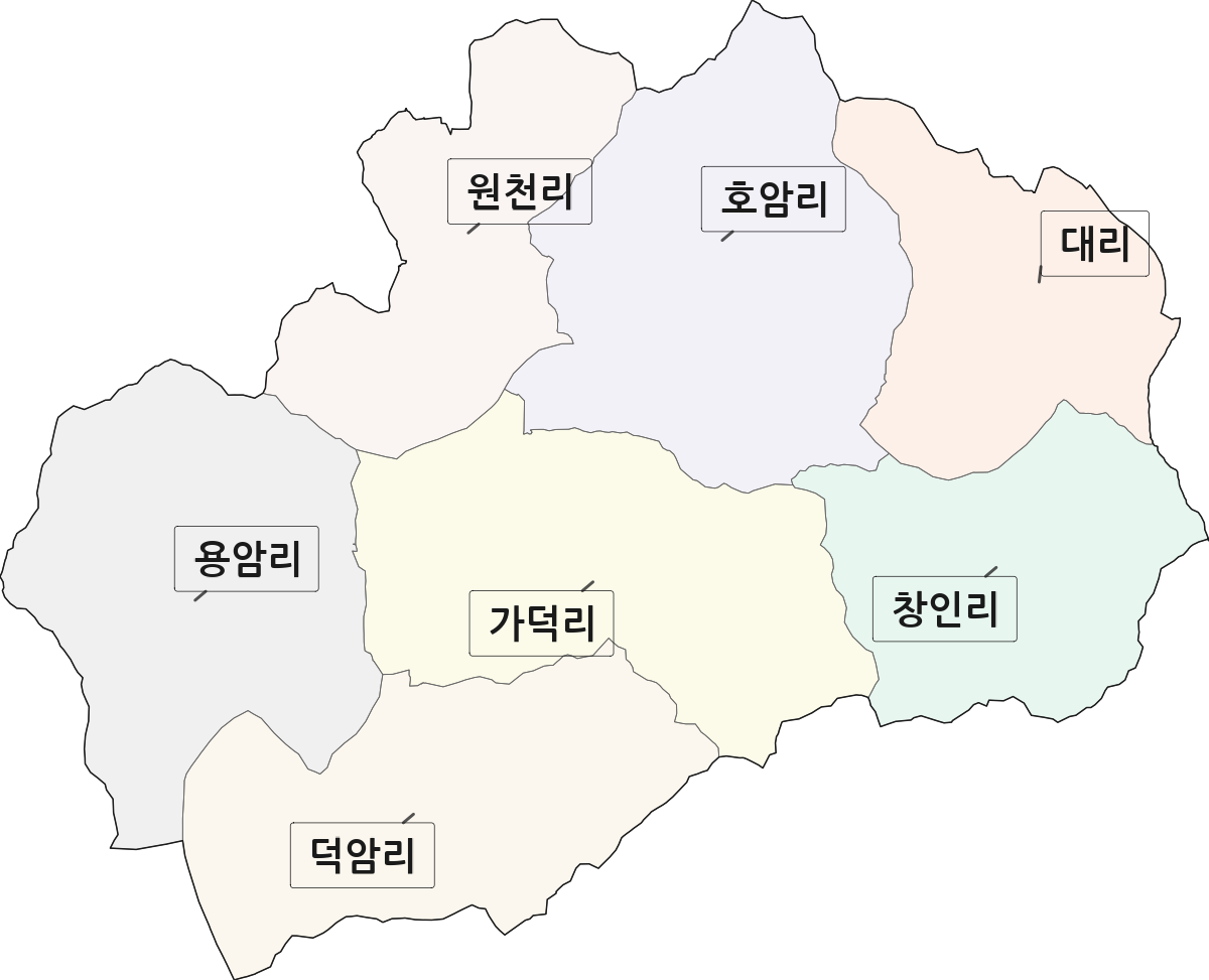전북특별자치도 임실군 신평면 법정동 리 구분 행정구역 경계 지도