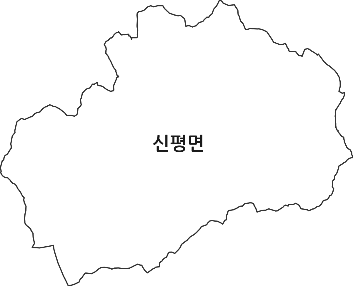 전북특별자치도 임실군 신평면 법정동 행정구역 경계 지도