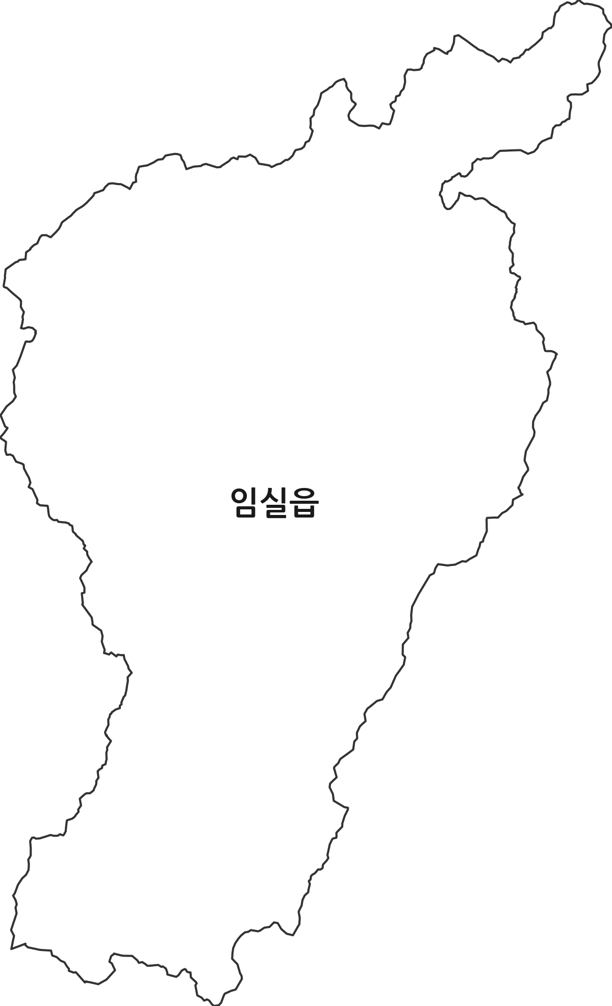 전북특별자치도 임실군 임실읍 법정동 행정구역 경계 지도
