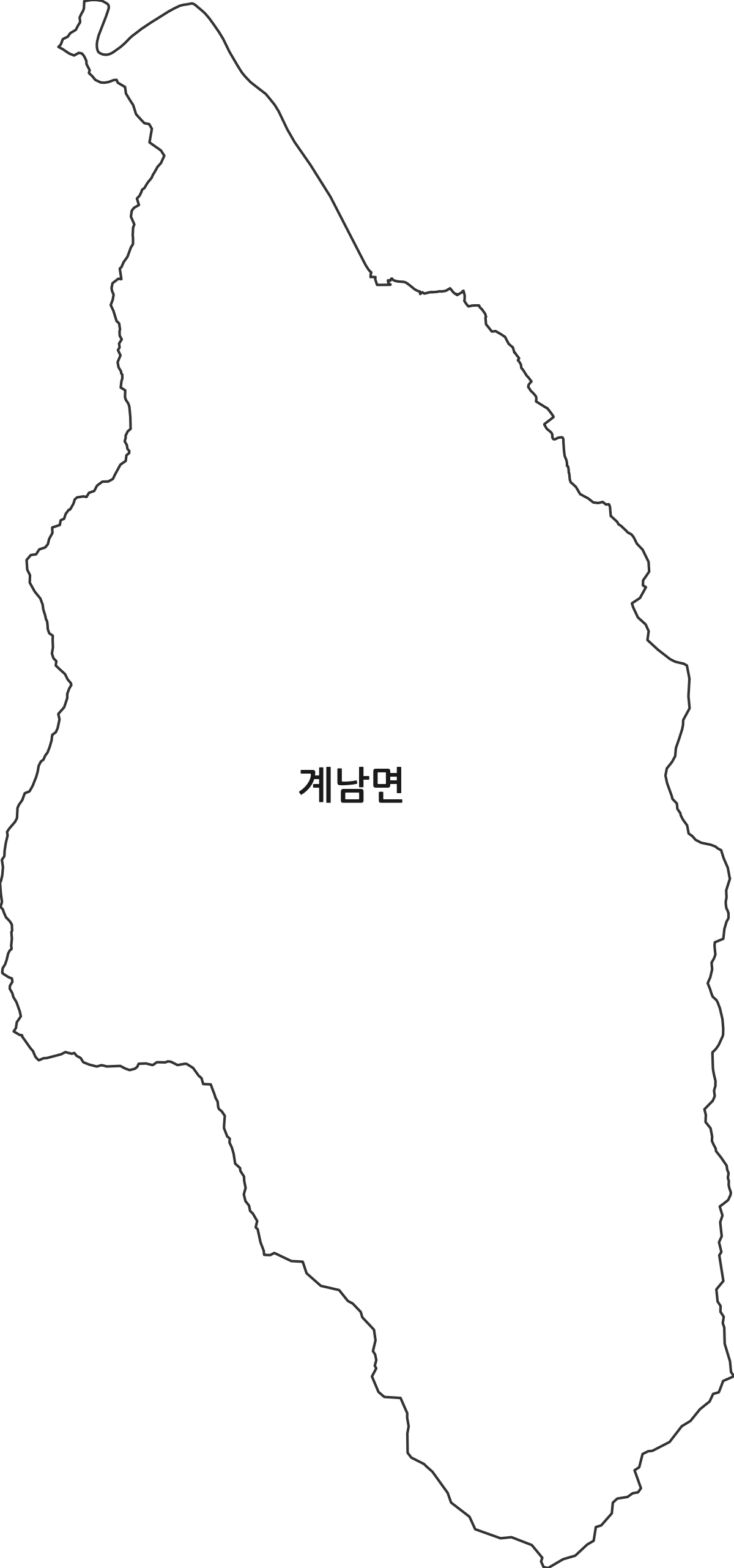 전북특별자치도 장수군 계남면 행정동 행정구역 경계 지도