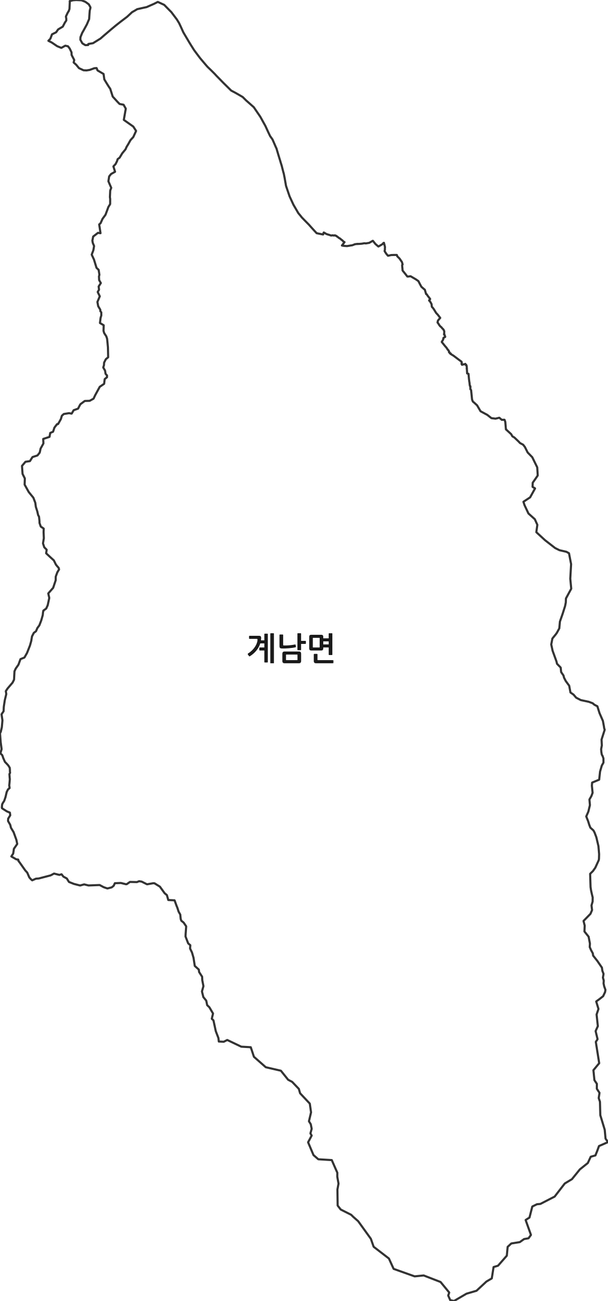 전북특별자치도 장수군 계남면 법정동 행정구역 경계 지도