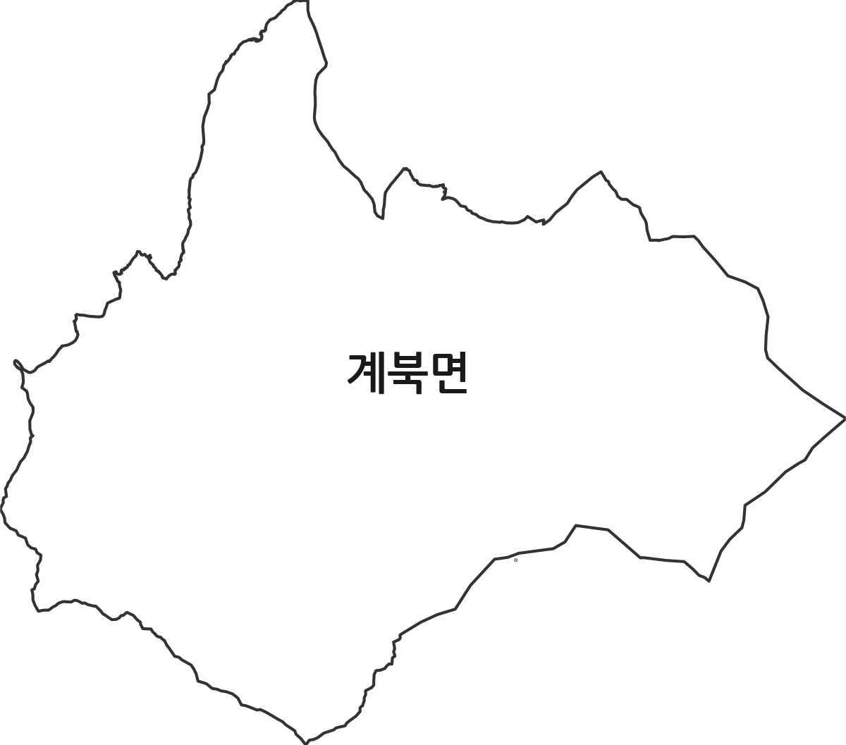 전북특별자치도 장수군 계북면 법정동 행정구역 경계 지도