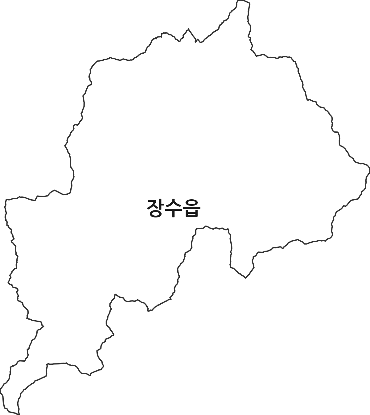 전북특별자치도 장수군 장수읍 법정동 행정구역 경계 지도