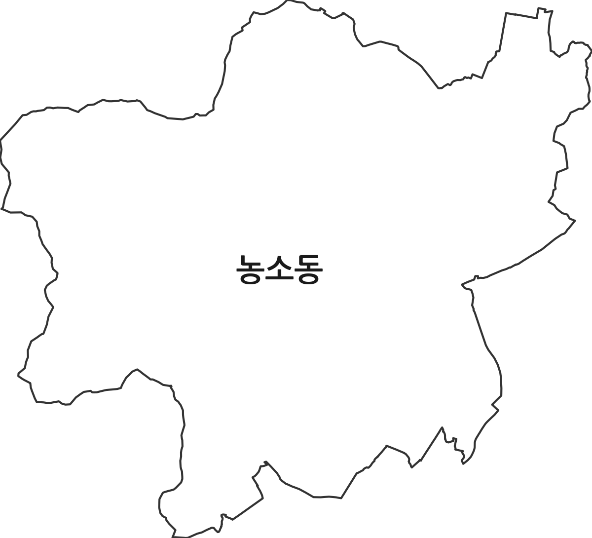 전북특별자치도 정읍시 농소동 행정동 행정구역 경계 지도
